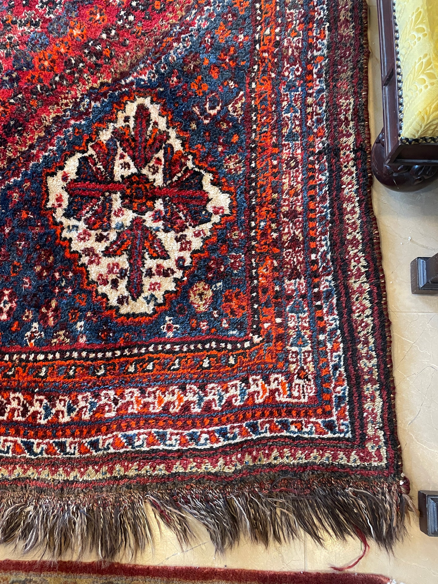 Vintage Tribal Afghan Rug, AS IS (Approx. 7x10.5) (0KL002)