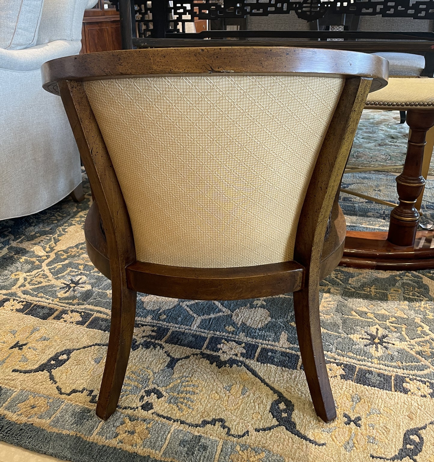 Caned Back Barrel Chair (0CI001)