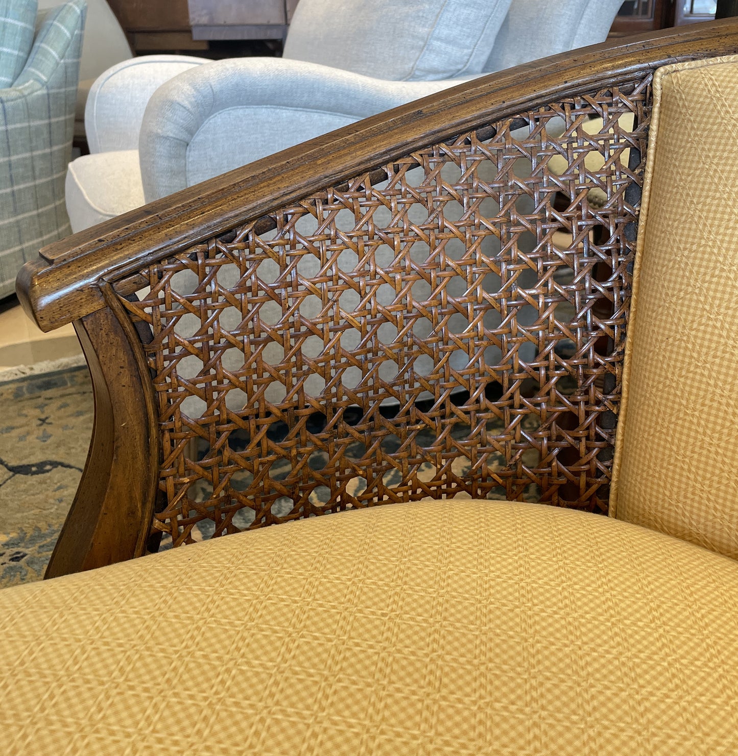 Caned Back Barrel Chair (0CI001)