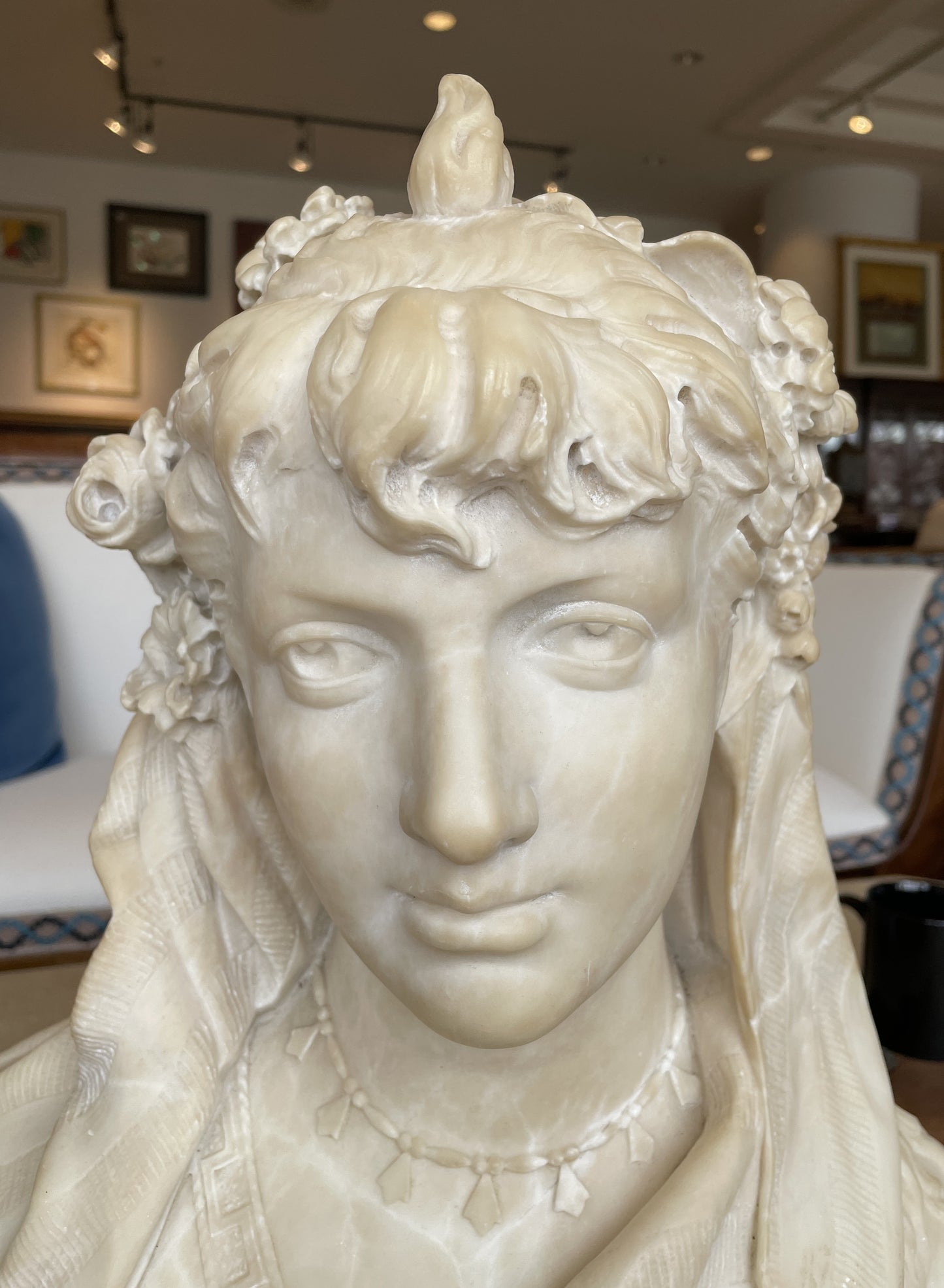 Alabaster Bust of Woman (0AS001)