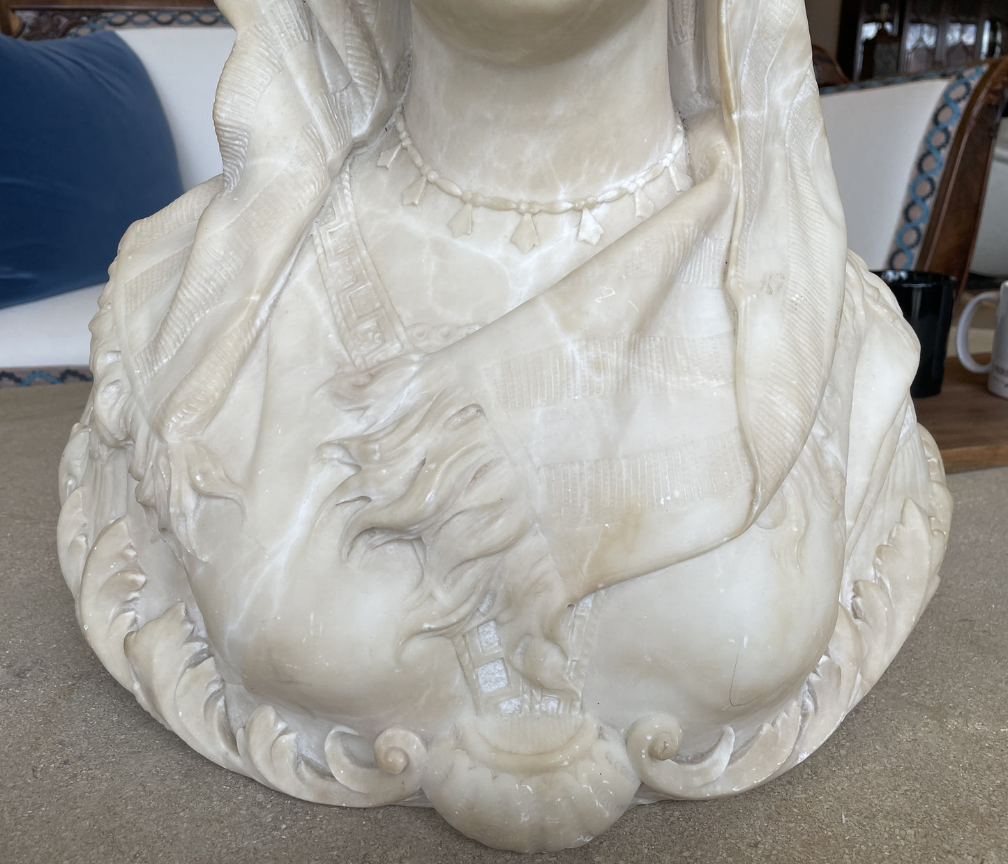 Alabaster Bust of Woman (0AS001)