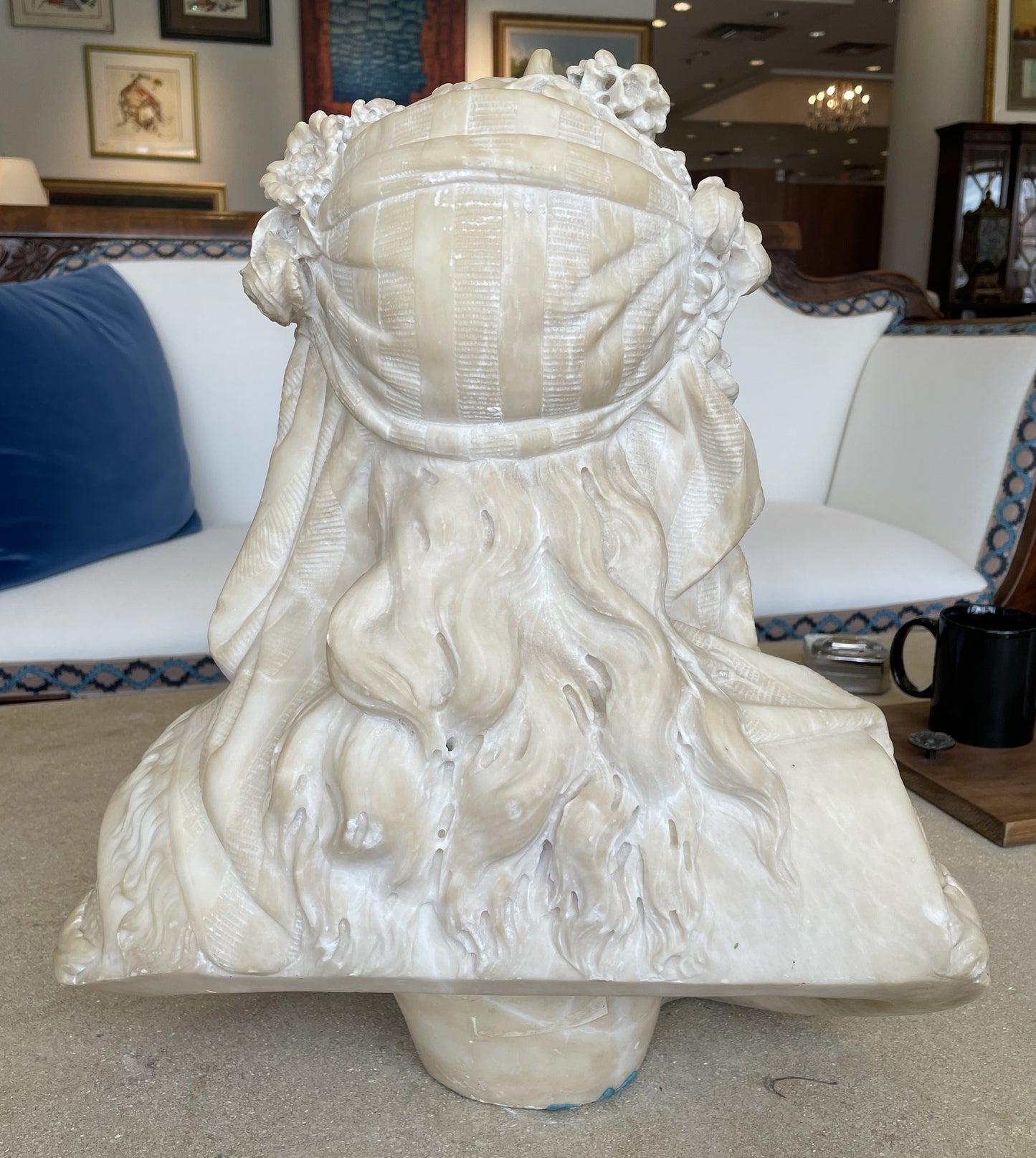 Alabaster Bust of Woman (0AS001)