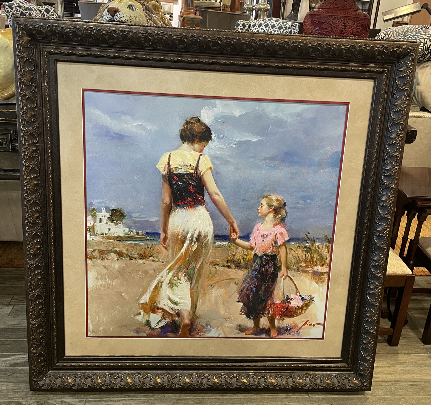 Pino Daeni "Let's Go Home" Hand Embellished Print on Canvas with Certificate (0OC001)
