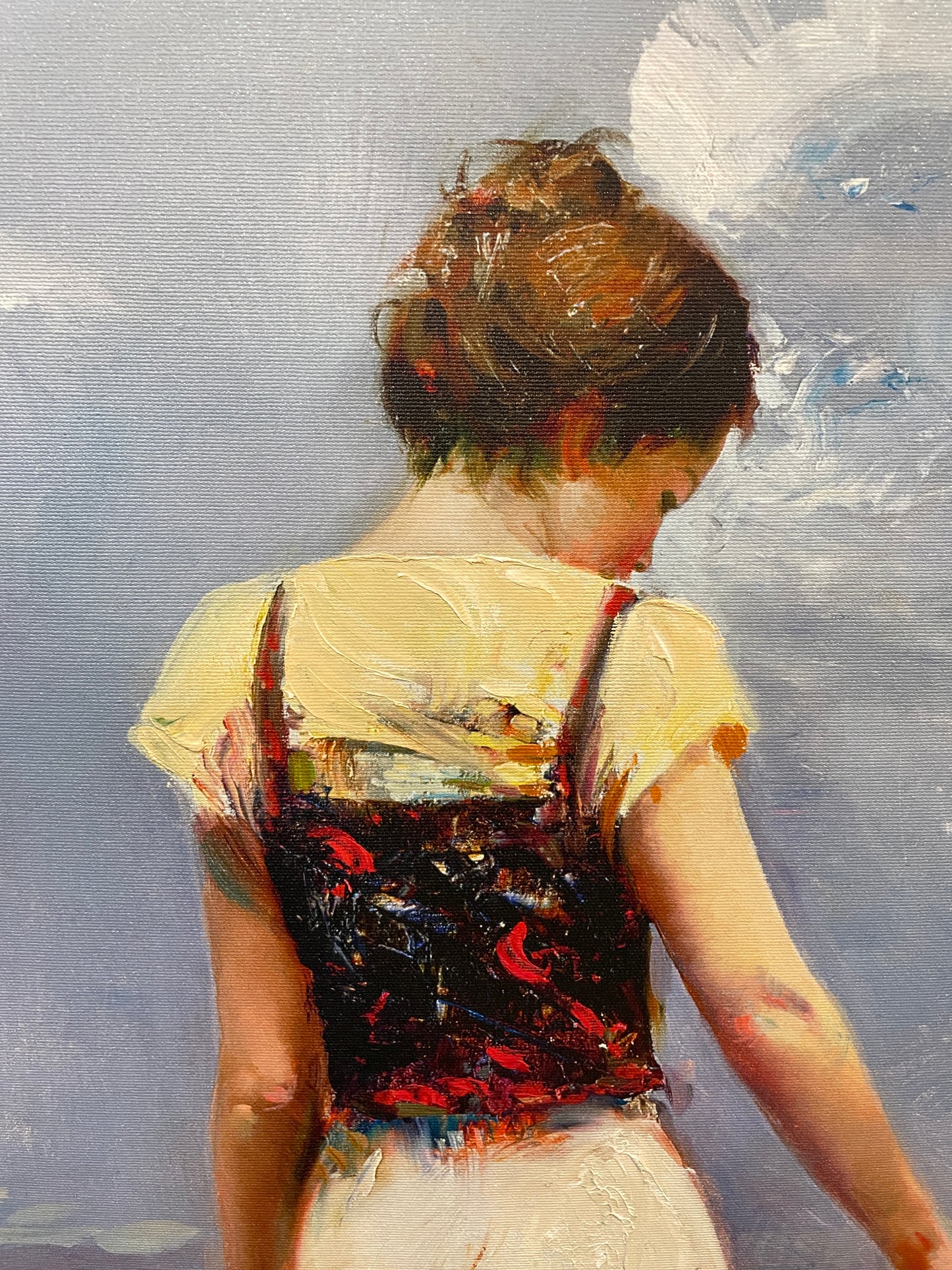 Pino Daeni "Let's Go Home" Hand Embellished Print on Canvas with Certificate (0OC001)