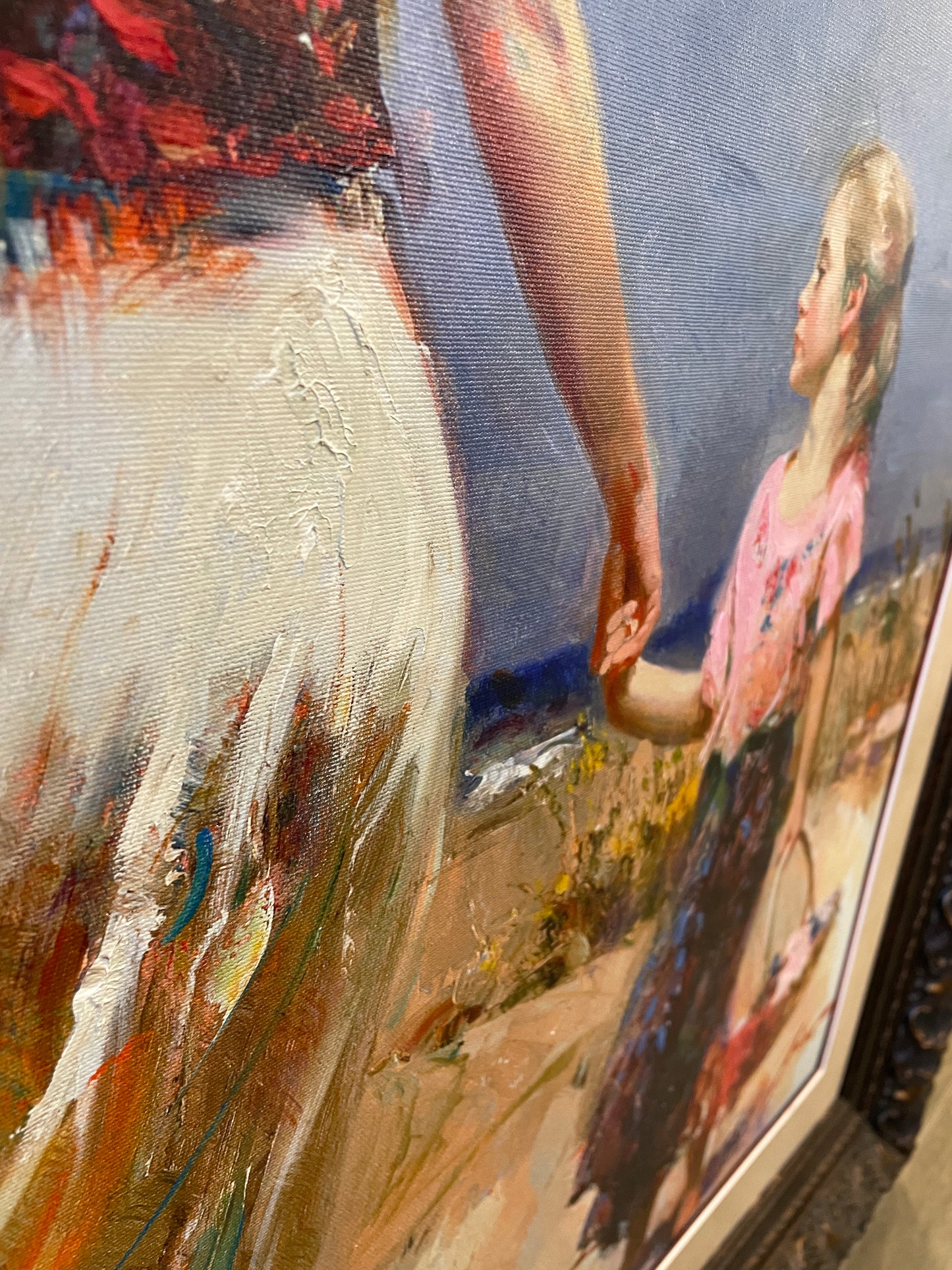 Pino Daeni "Let's Go Home" Hand Embellished Print on Canvas with Certificate (0OC001)