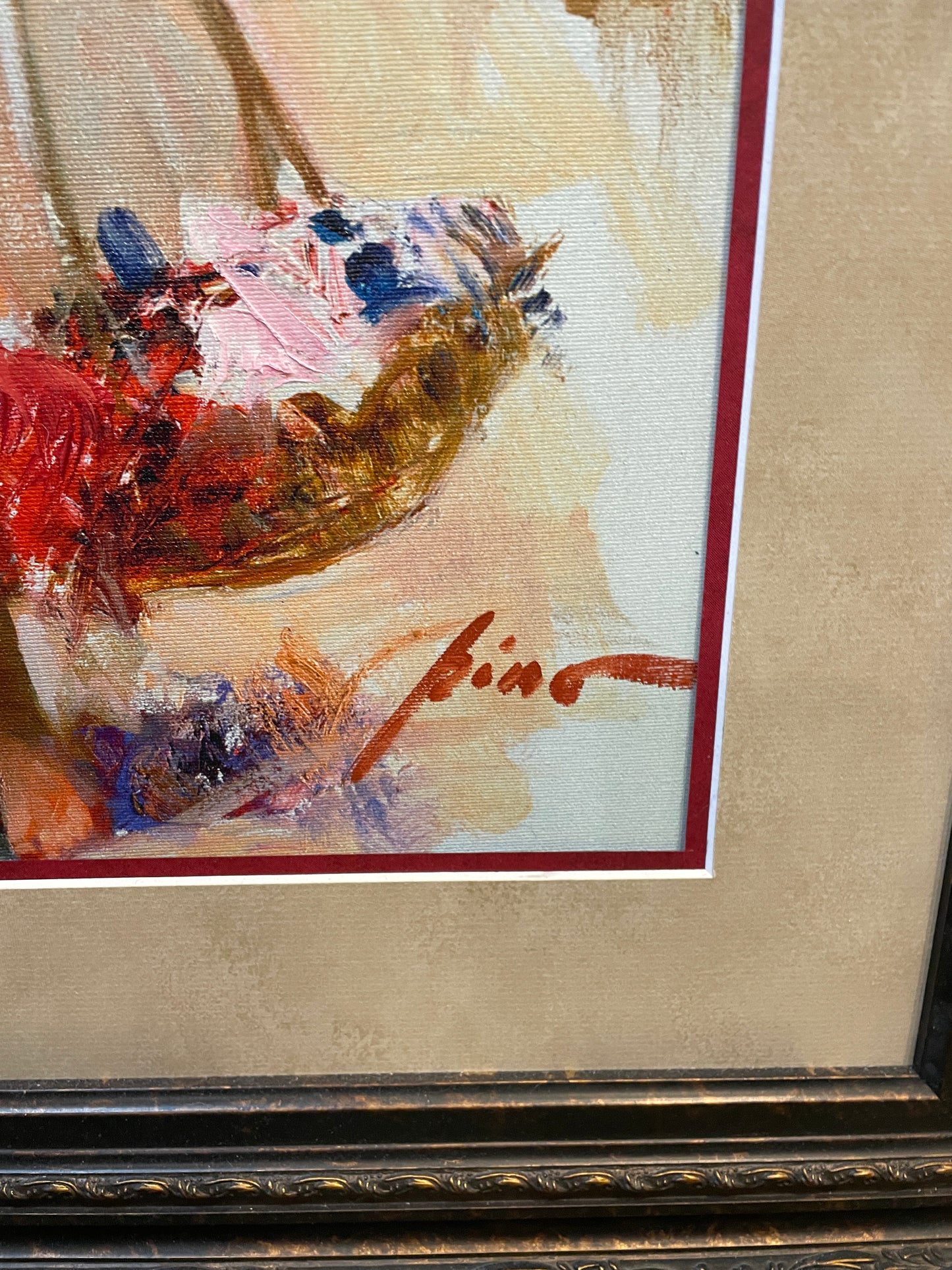 Pino Daeni "Let's Go Home" Hand Embellished Print on Canvas with Certificate (0OC001)