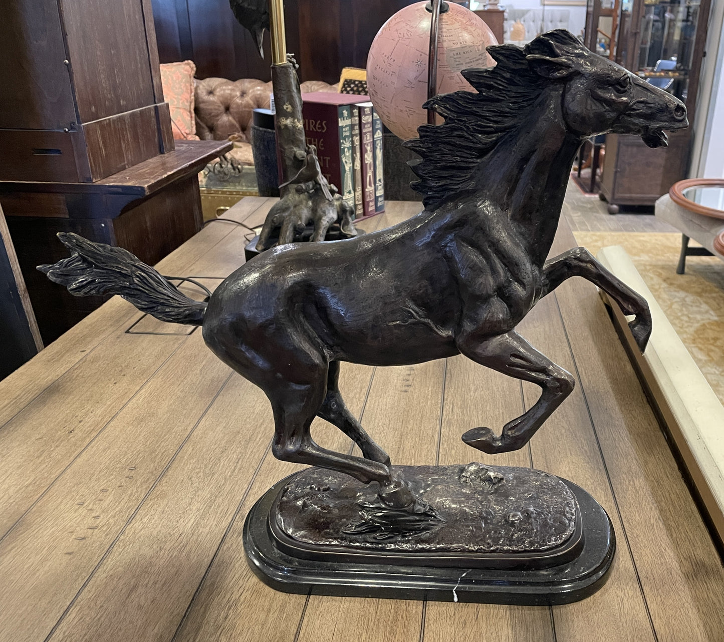 Galloping Horse Bronze Sculpture, unsigned (01D023)