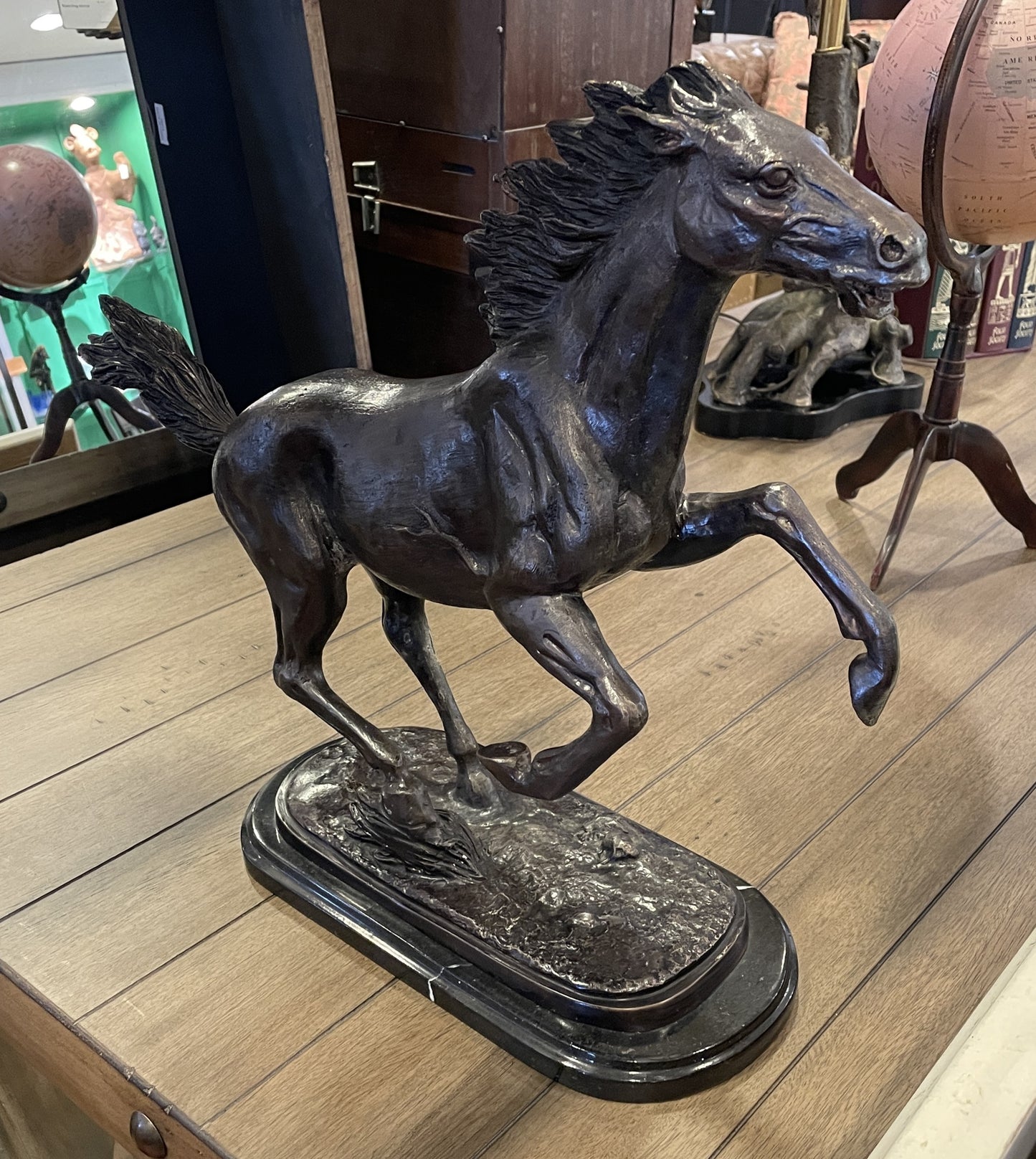 Galloping Horse Bronze Sculpture, unsigned (01D023)