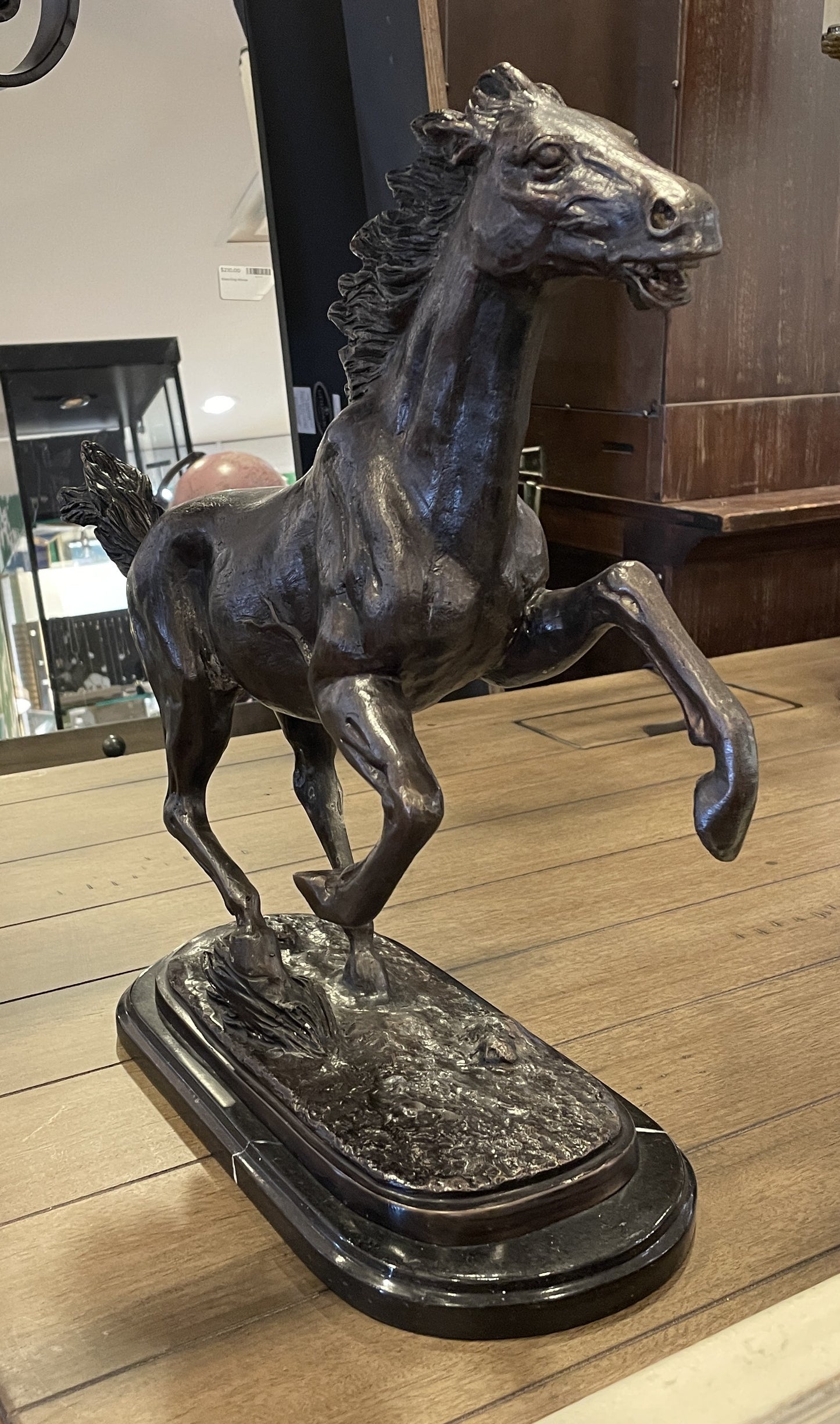 Galloping Horse Bronze Sculpture, unsigned (01D023)