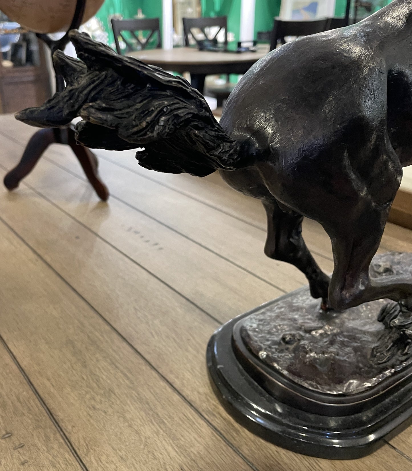 Galloping Horse Bronze Sculpture, unsigned (01D023)