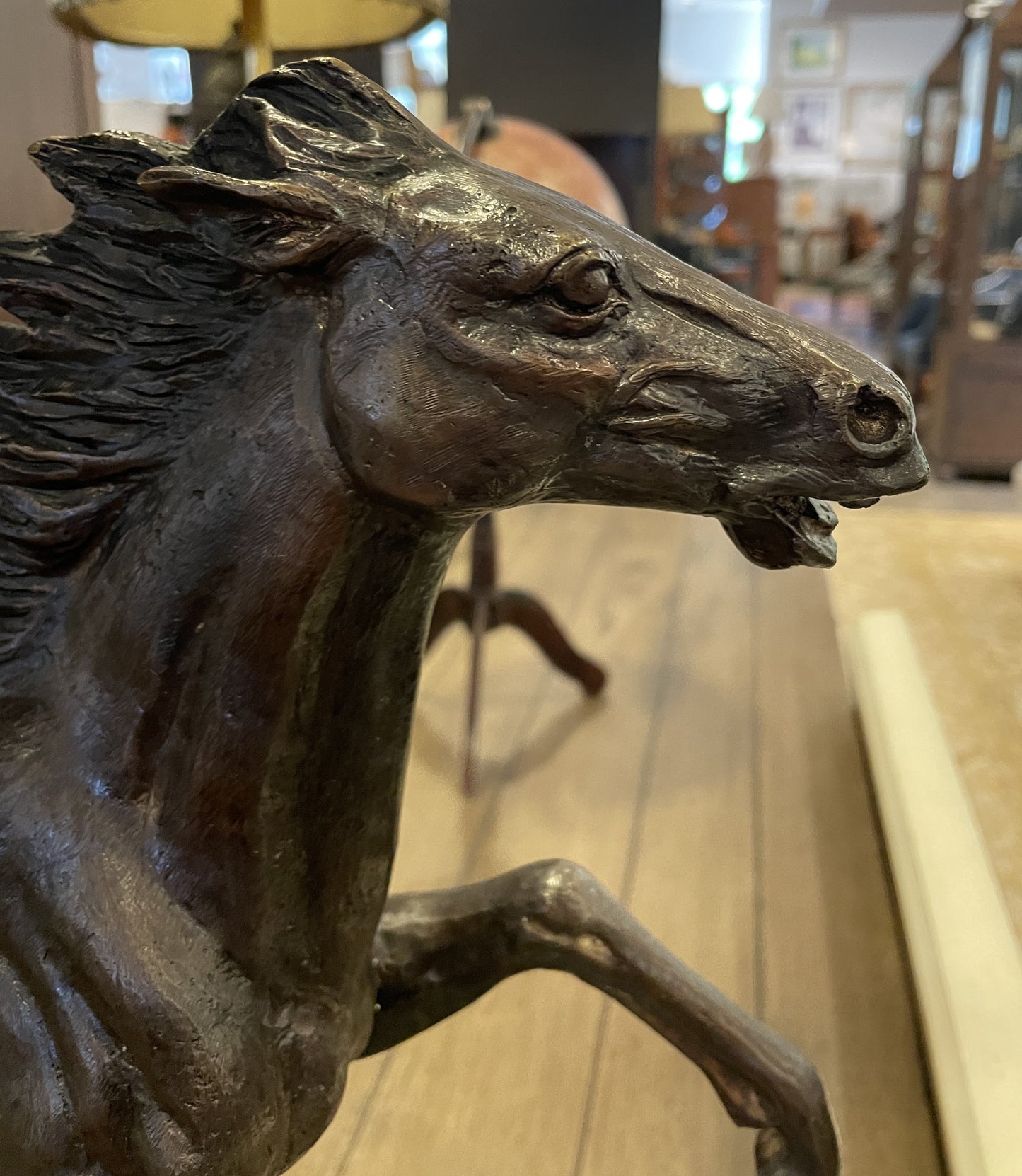 Galloping Horse Bronze Sculpture, unsigned (01D023)