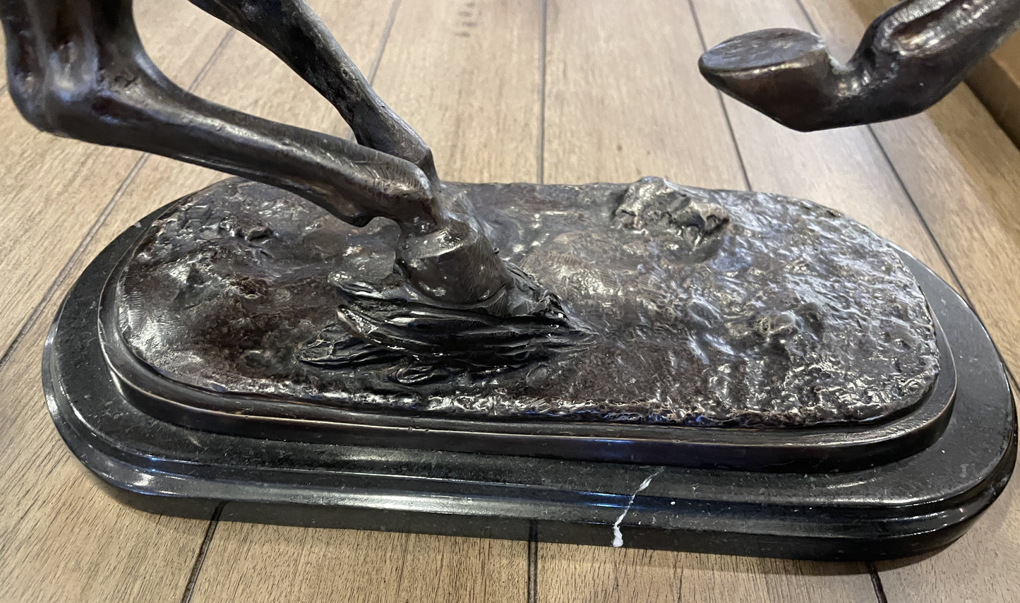 Galloping Horse Bronze Sculpture, unsigned (01D023)