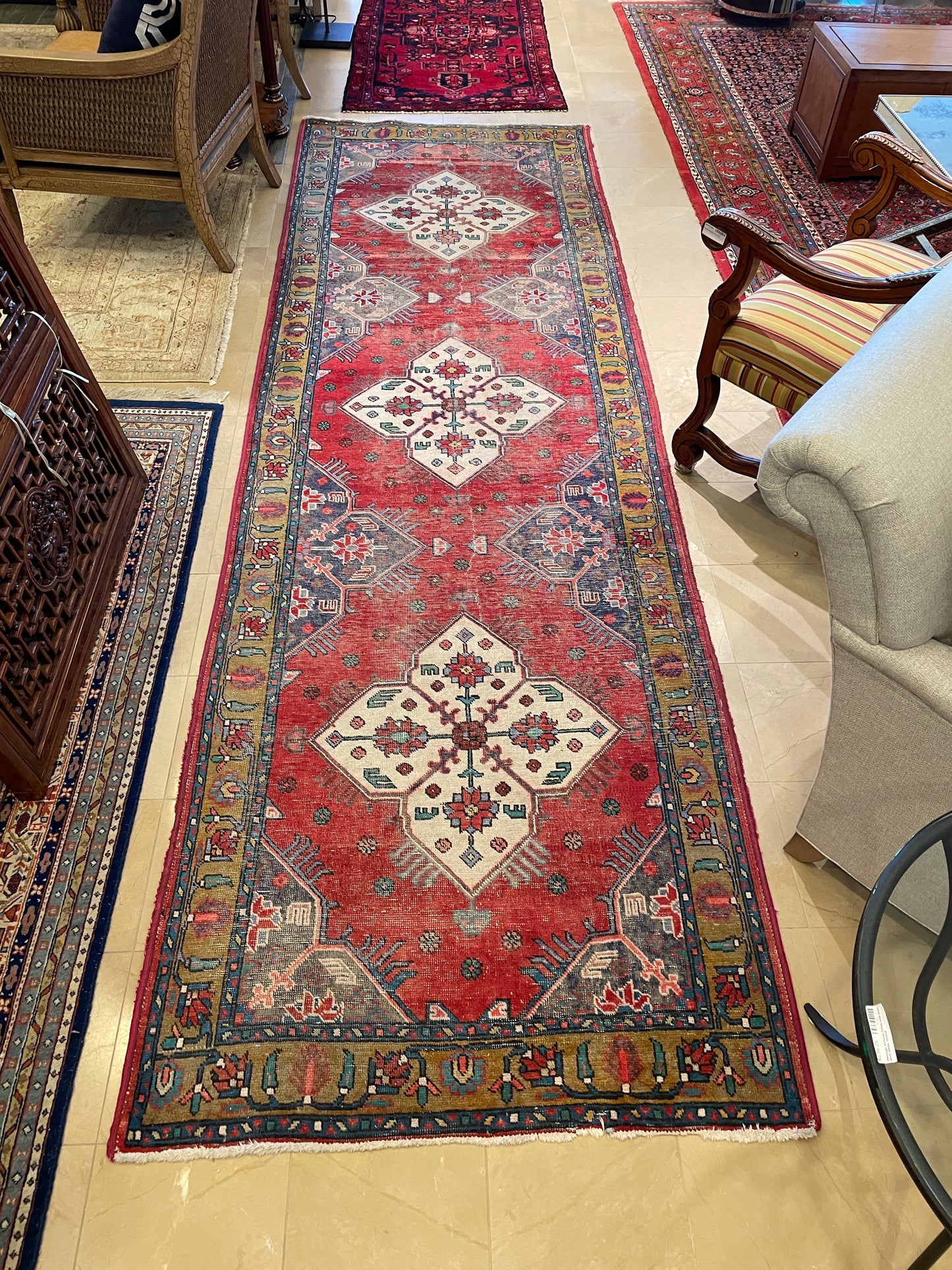 Antique Turkish Runner 13' (0G000V)