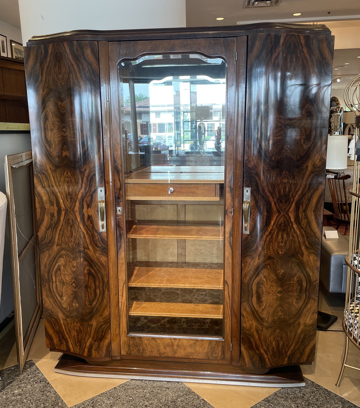 Art Deco Three Door Armoire/Bar (0KP00M)
