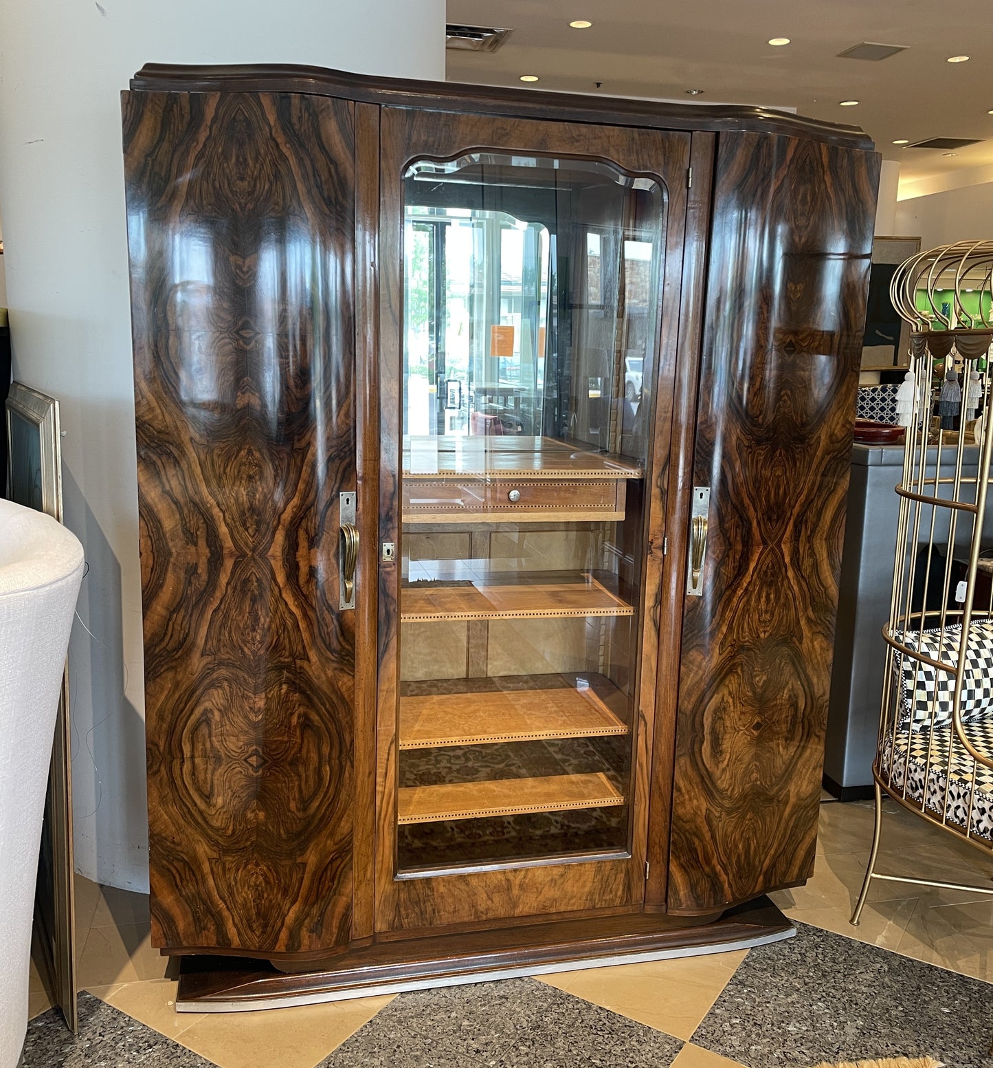 Art Deco Three Door Armoire/Bar (0KP00M)