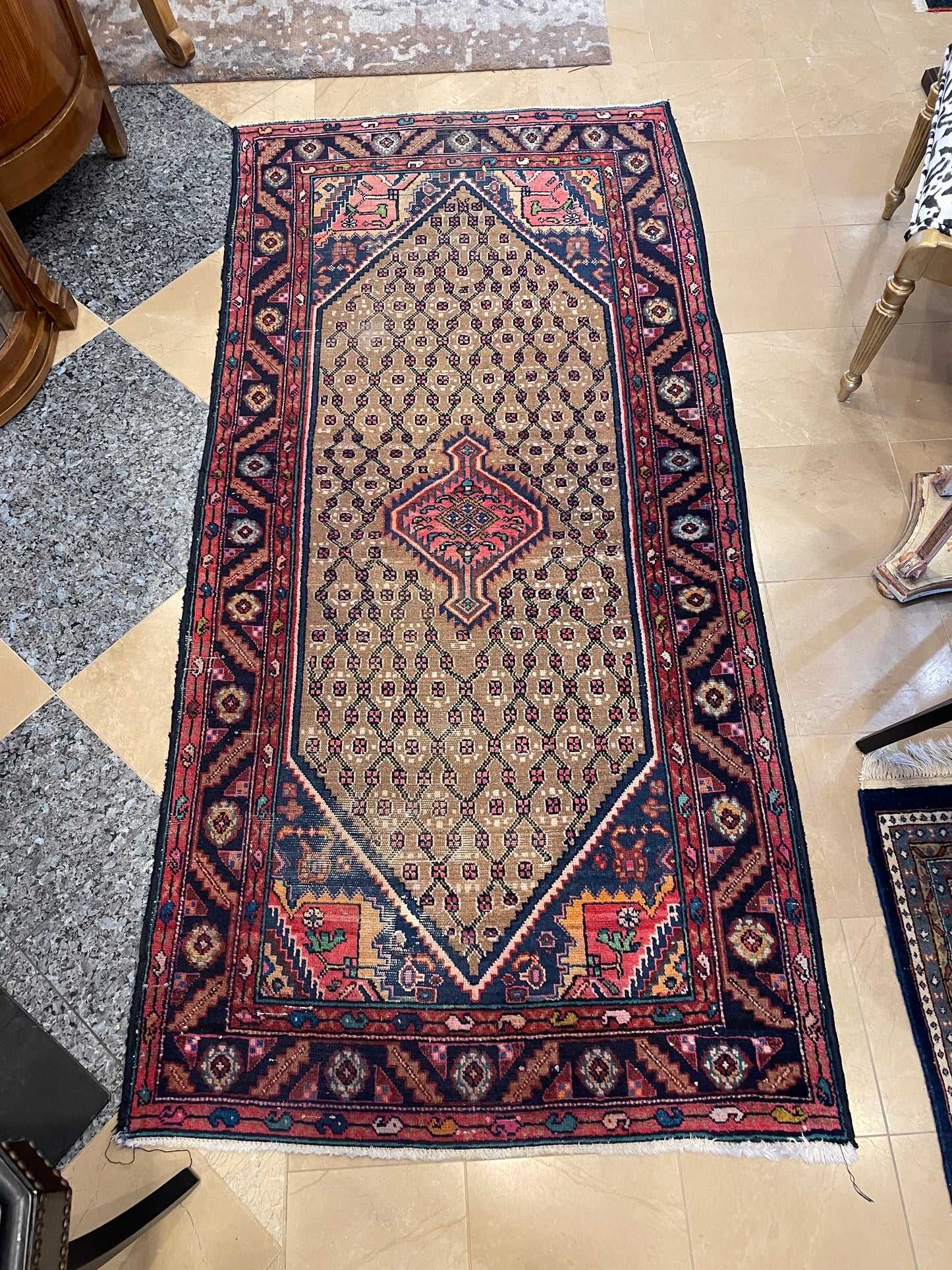 Antique Turkish Runner, 8' (0G000U)