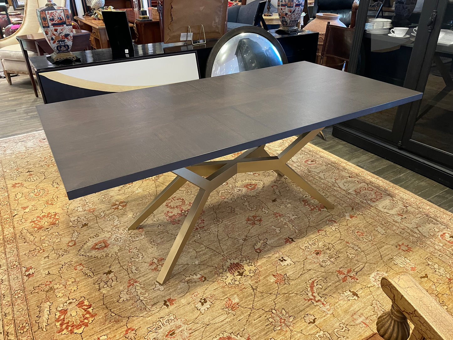 Custom Modern Dining Table, attr. Restoration Harware Maslow (0G0010)