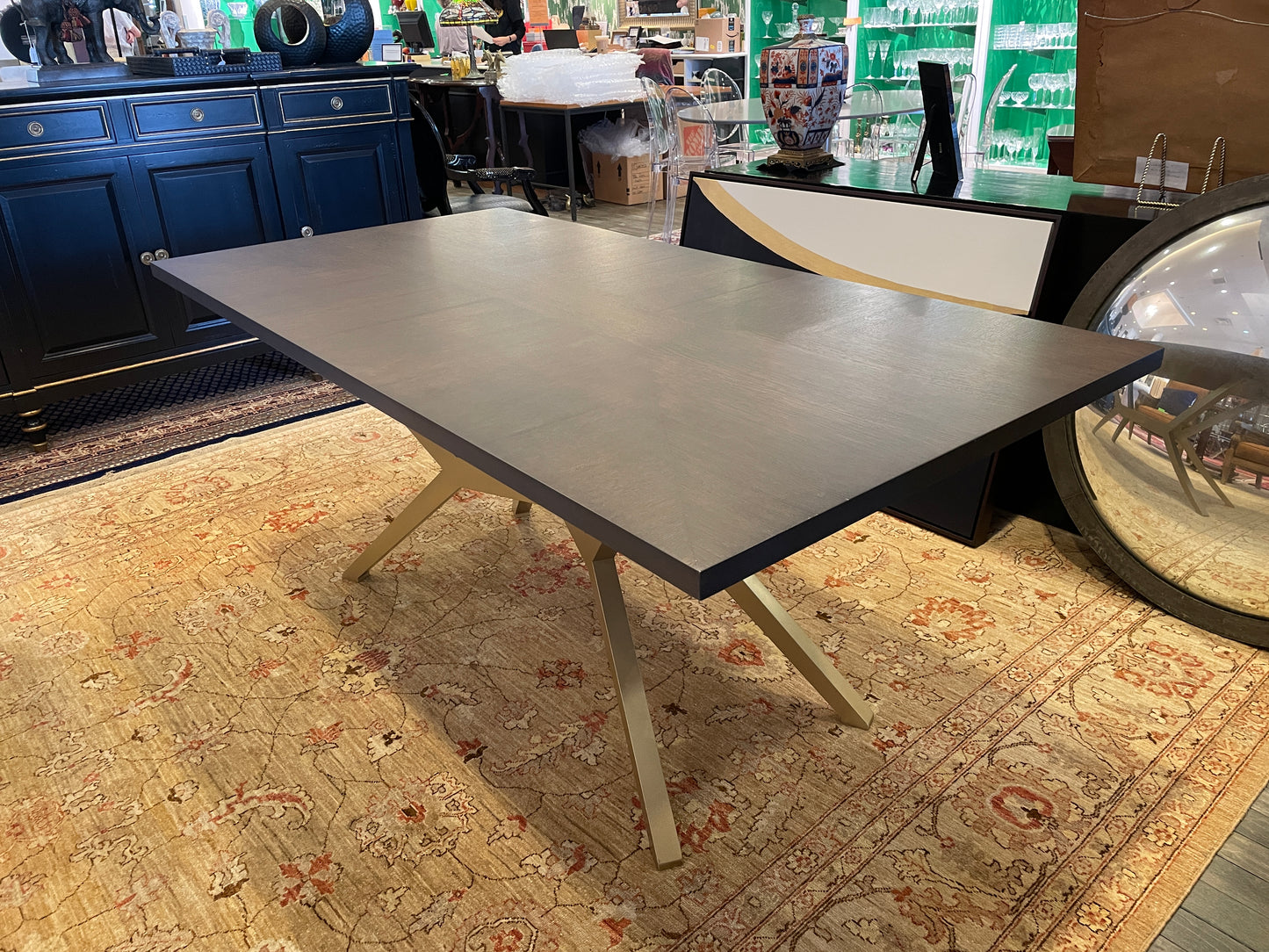 Custom Modern Dining Table, attr. Restoration Harware Maslow (0G0010)
