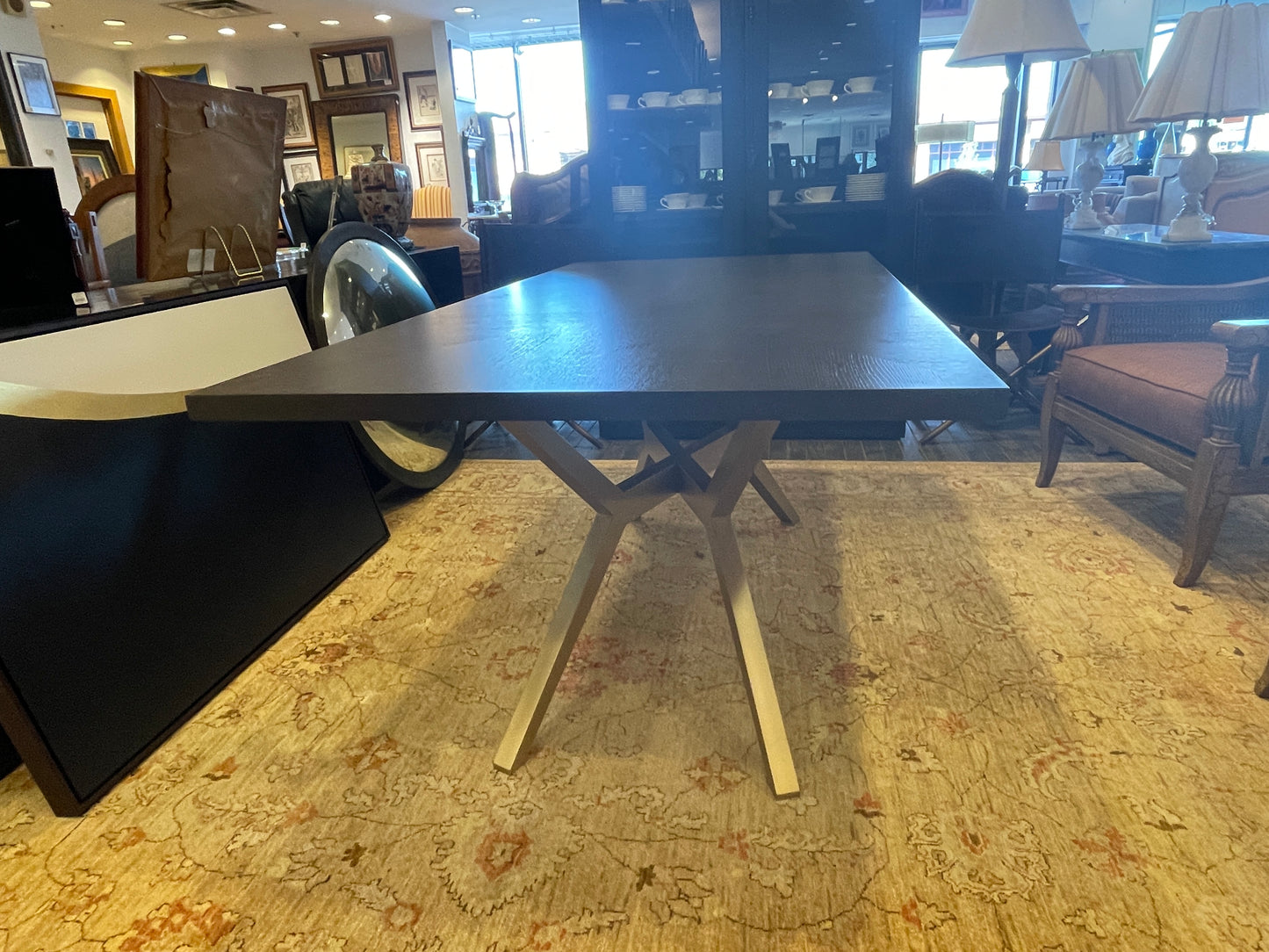 Custom Modern Dining Table, attr. Restoration Harware Maslow (0G0010)