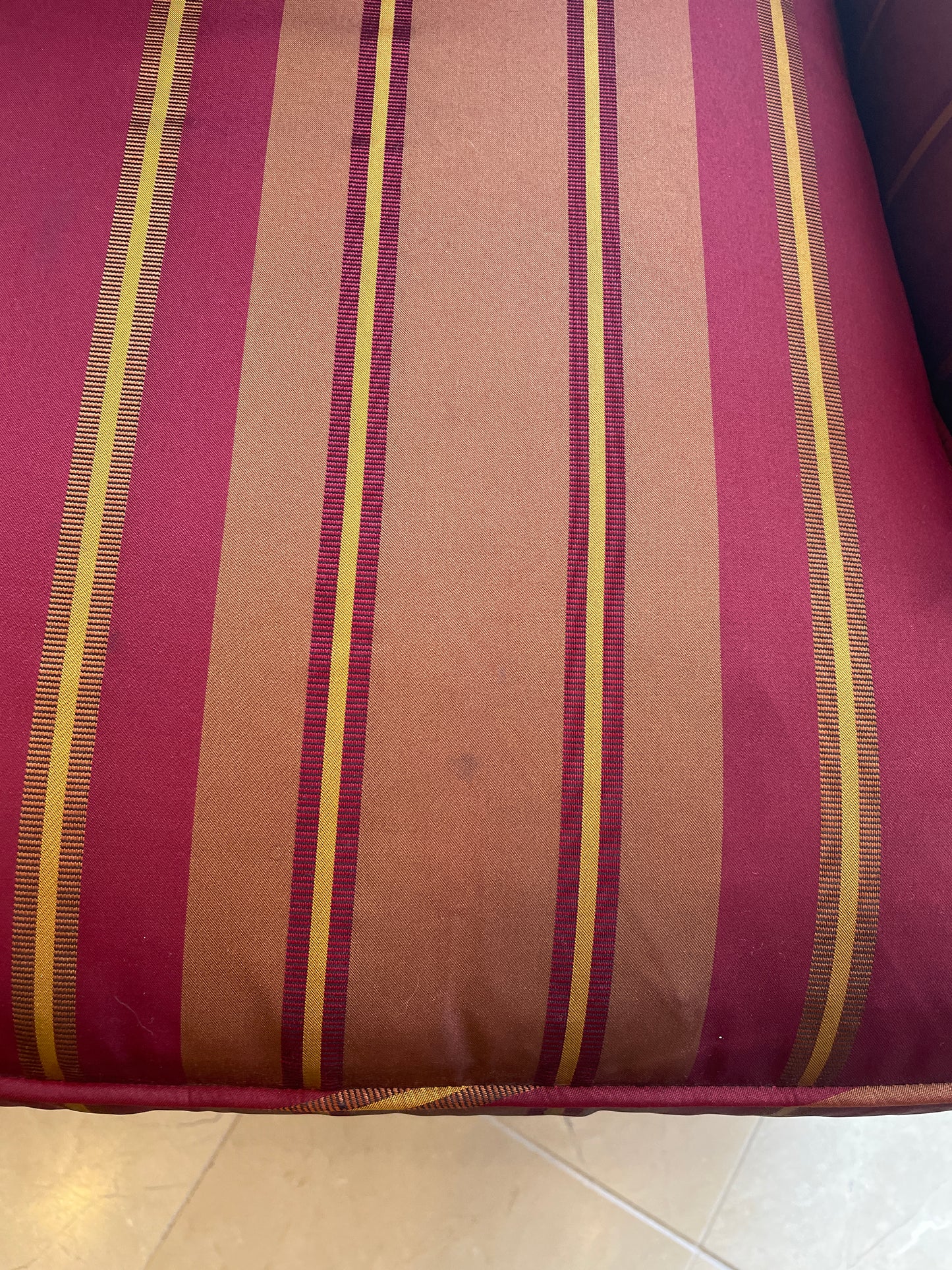 Baker Arm Chair, striped (Two available 0OF002, 0OF003)