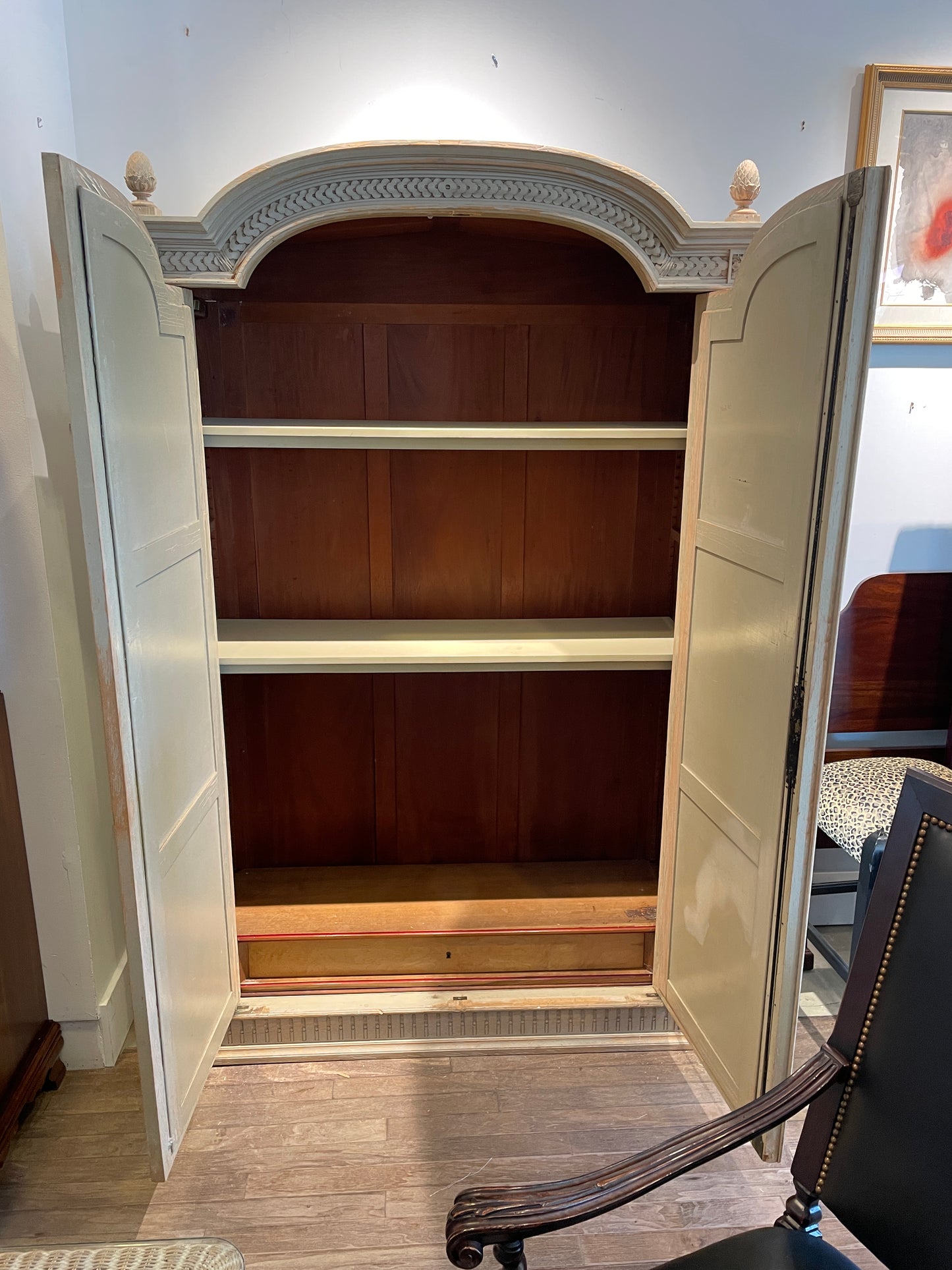 Antique Directoire Mirrored Breakdown Armoire, late 19th Century (0G000X)