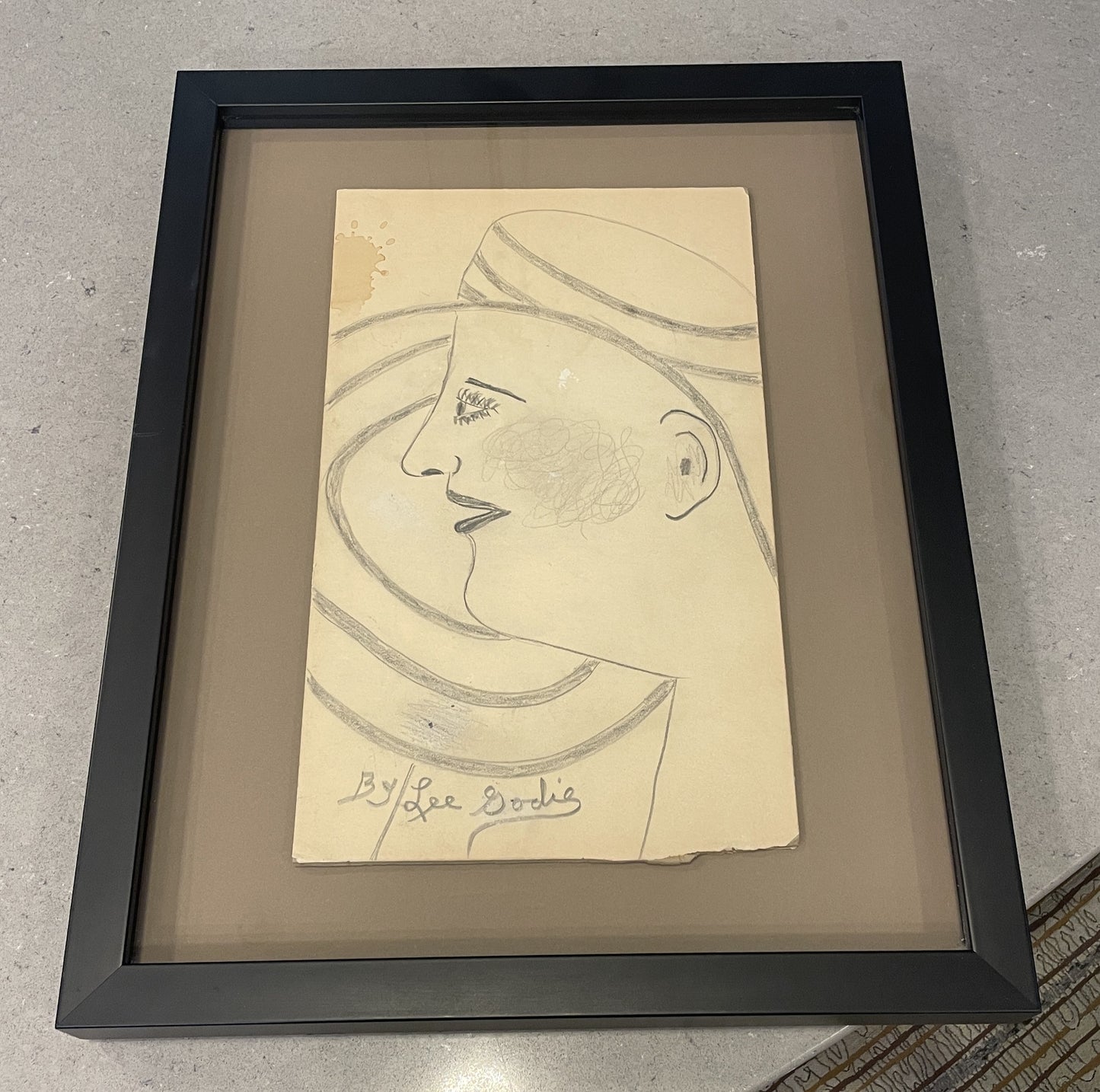 Lee Godie Pencil on Board "Girl Hate" (0A5008)