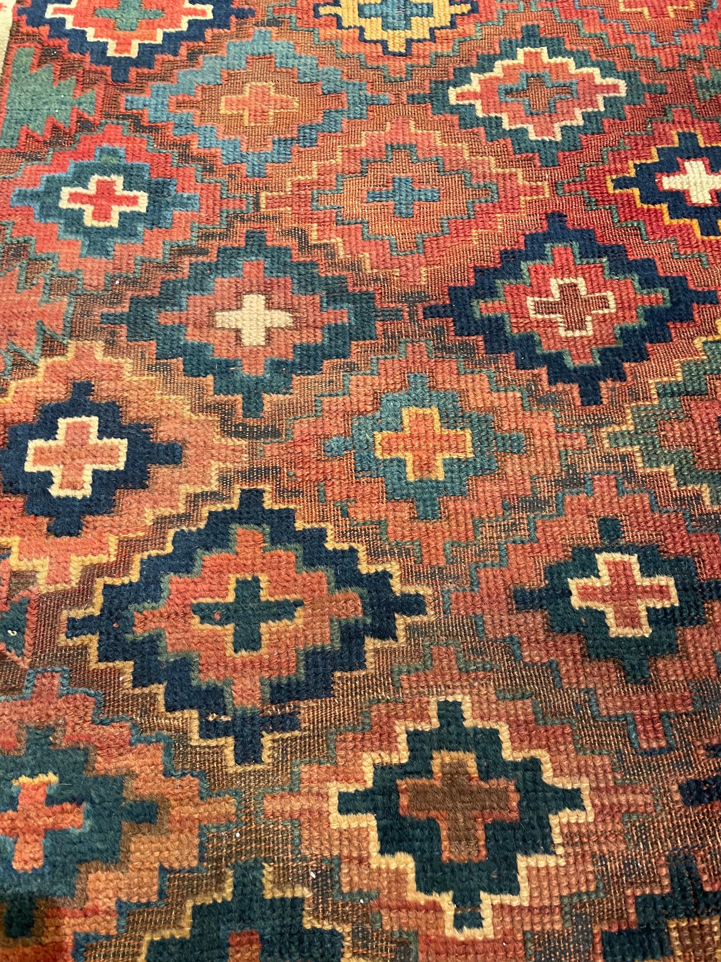 Naturally Dyed Antique Anatolian Runner, Turkish (4'4x8'10) (0JL00B)