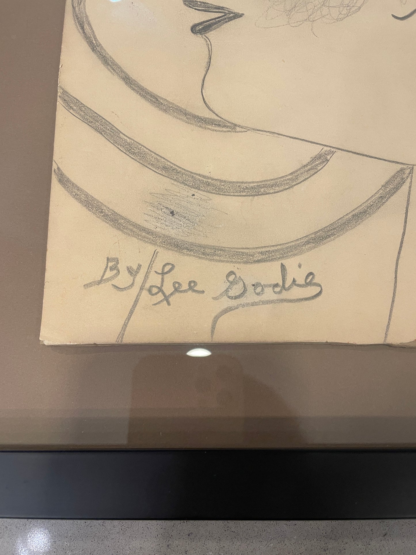 Lee Godie Pencil on Board "Girl Hate" (0A5008)