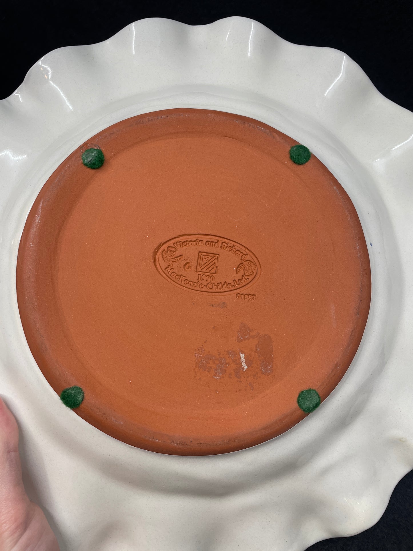 Mackenzie-Childs Vintage Rose Cottage Fluted Plate (01200D)