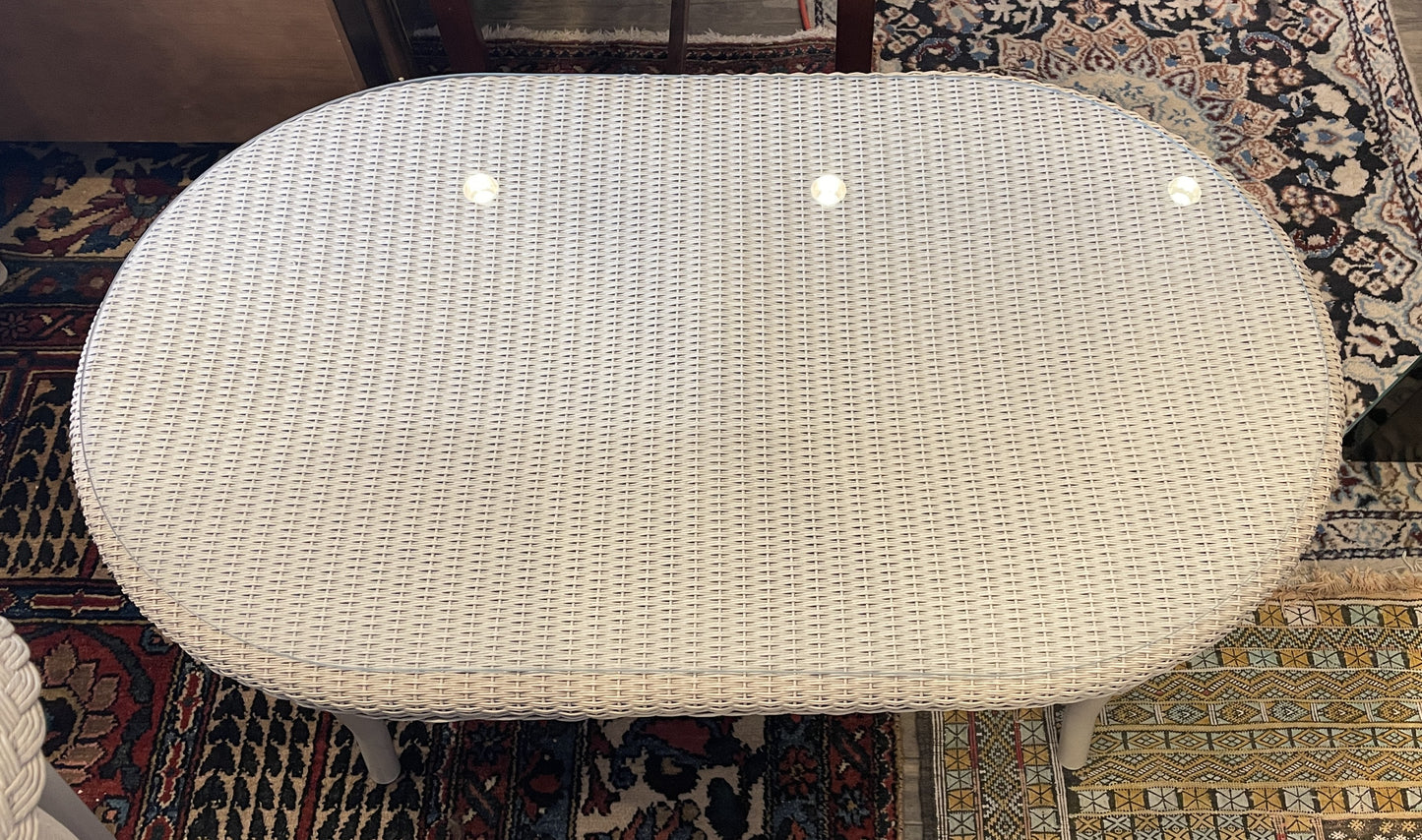 Lloyd Flanders "Lloyd Loom"  Wicker Three Season Coffee Table (0OF006)
