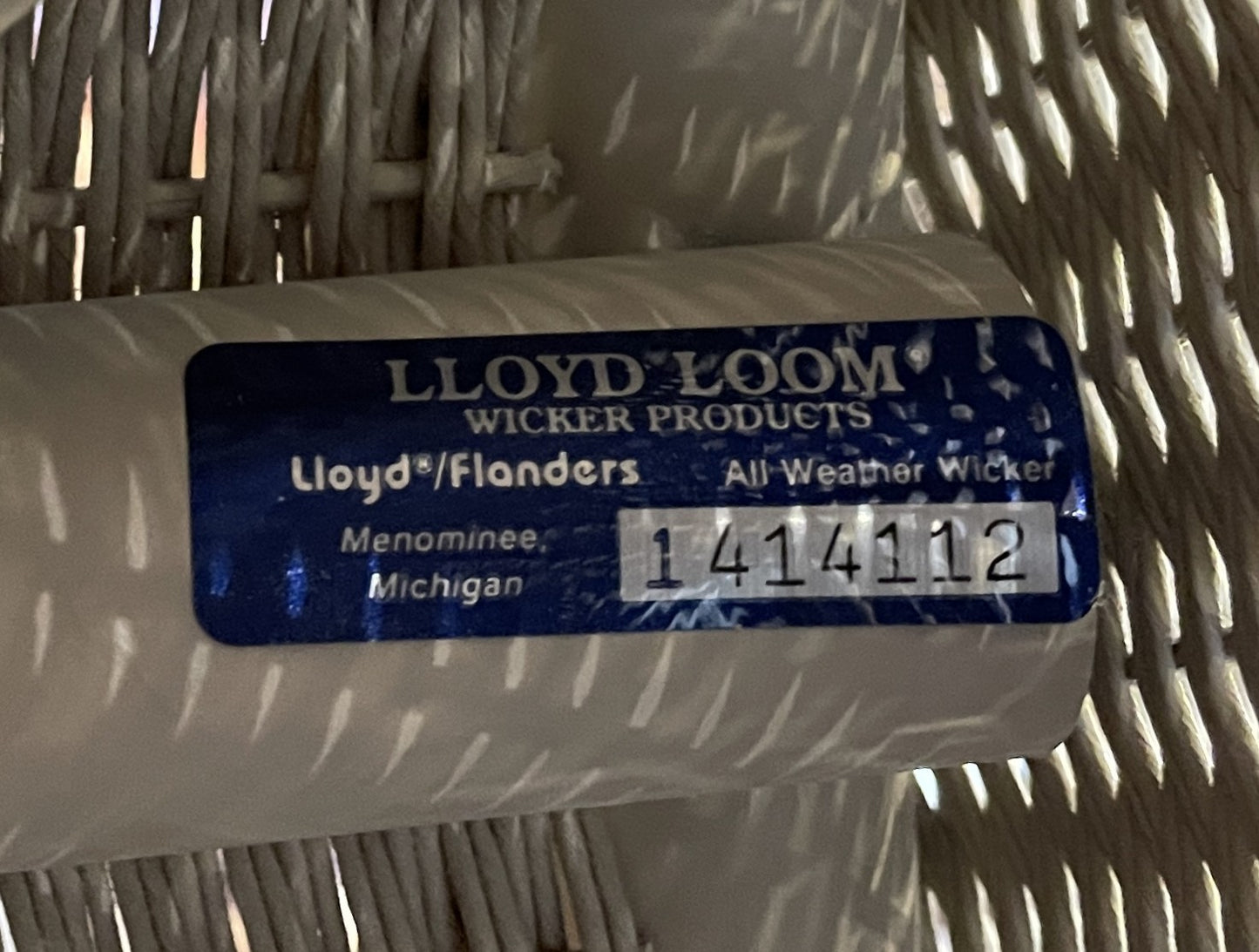 Lloyd Flanders "Lloyd Loom"  Wicker Three Season Coffee Table (0OF006)