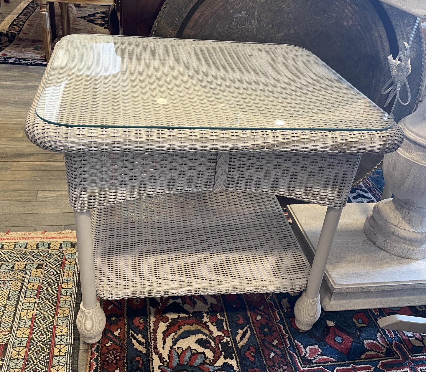 Lloyd Flanders "Lloyd Loom"  Wicker Three Season End Table (0OF007)