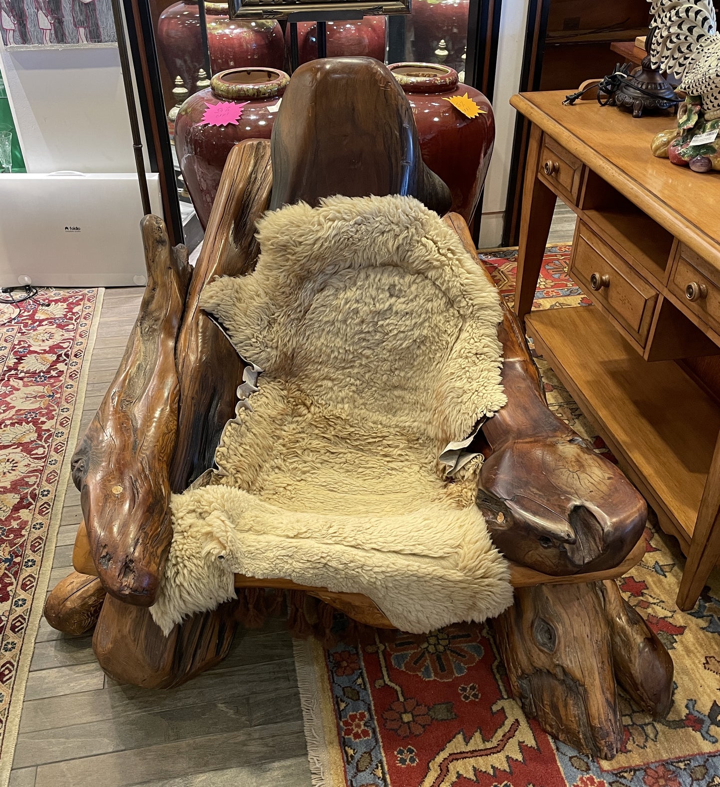 Redwood Sculptural Chair, attr: Daryl Stokes c1970s (0GX002)