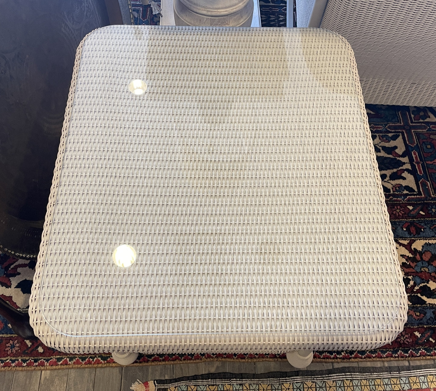 Lloyd Flanders "Lloyd Loom"  Wicker Three Season End Table (0OF007)