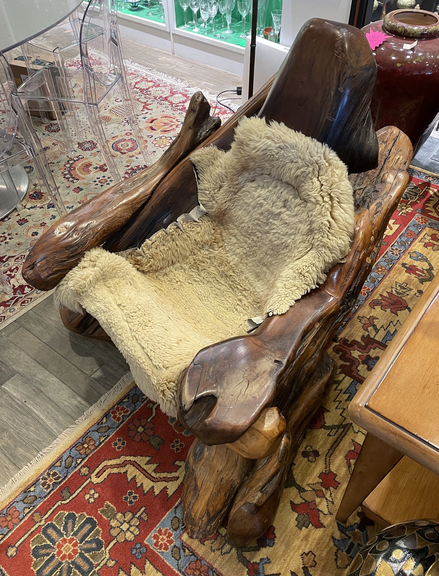 Redwood Sculptural Chair, attr: Daryl Stokes c1970s (0GX002)