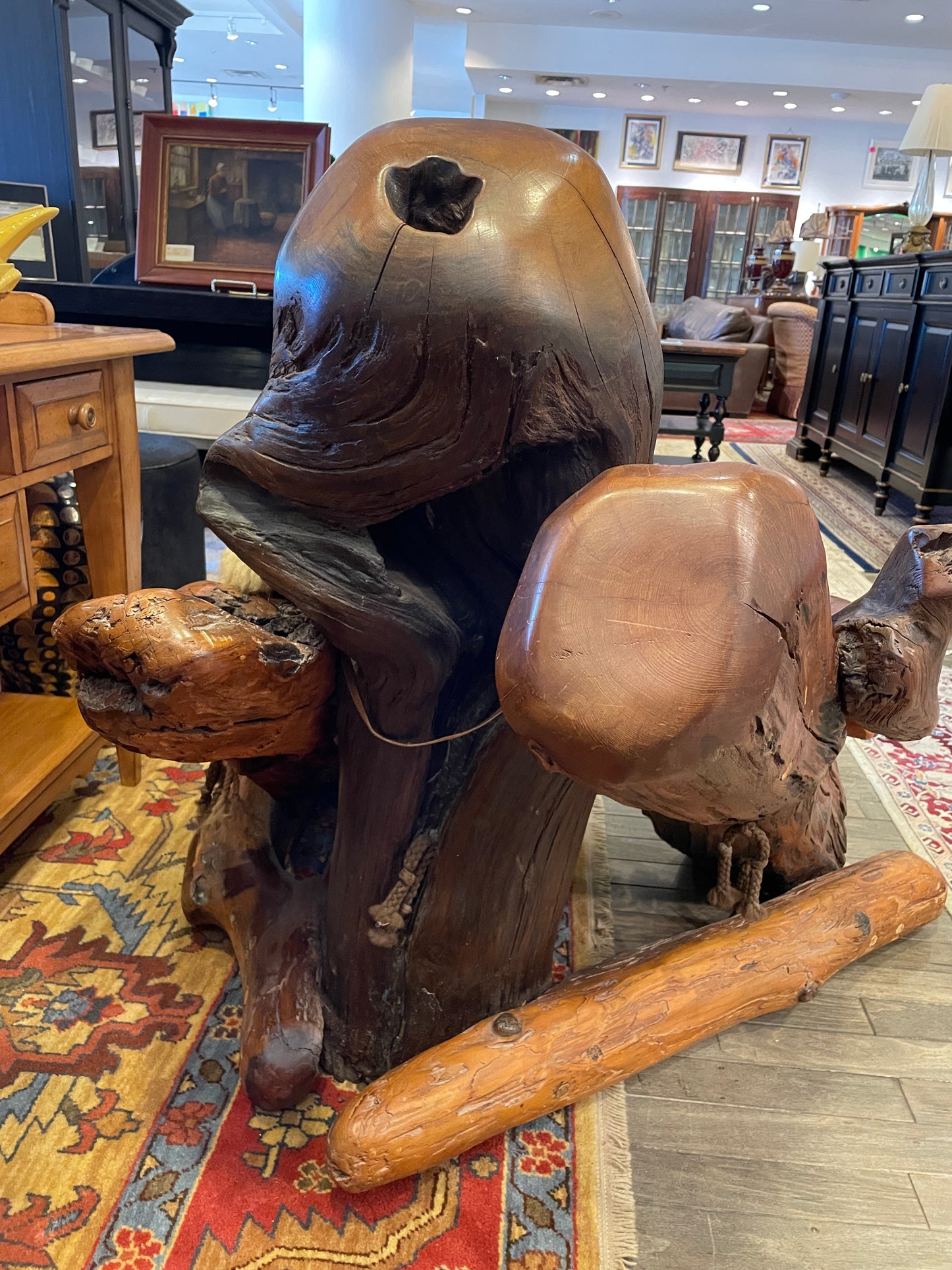 Redwood Sculptural Chair, attr: Daryl Stokes c1970s (0GX002)