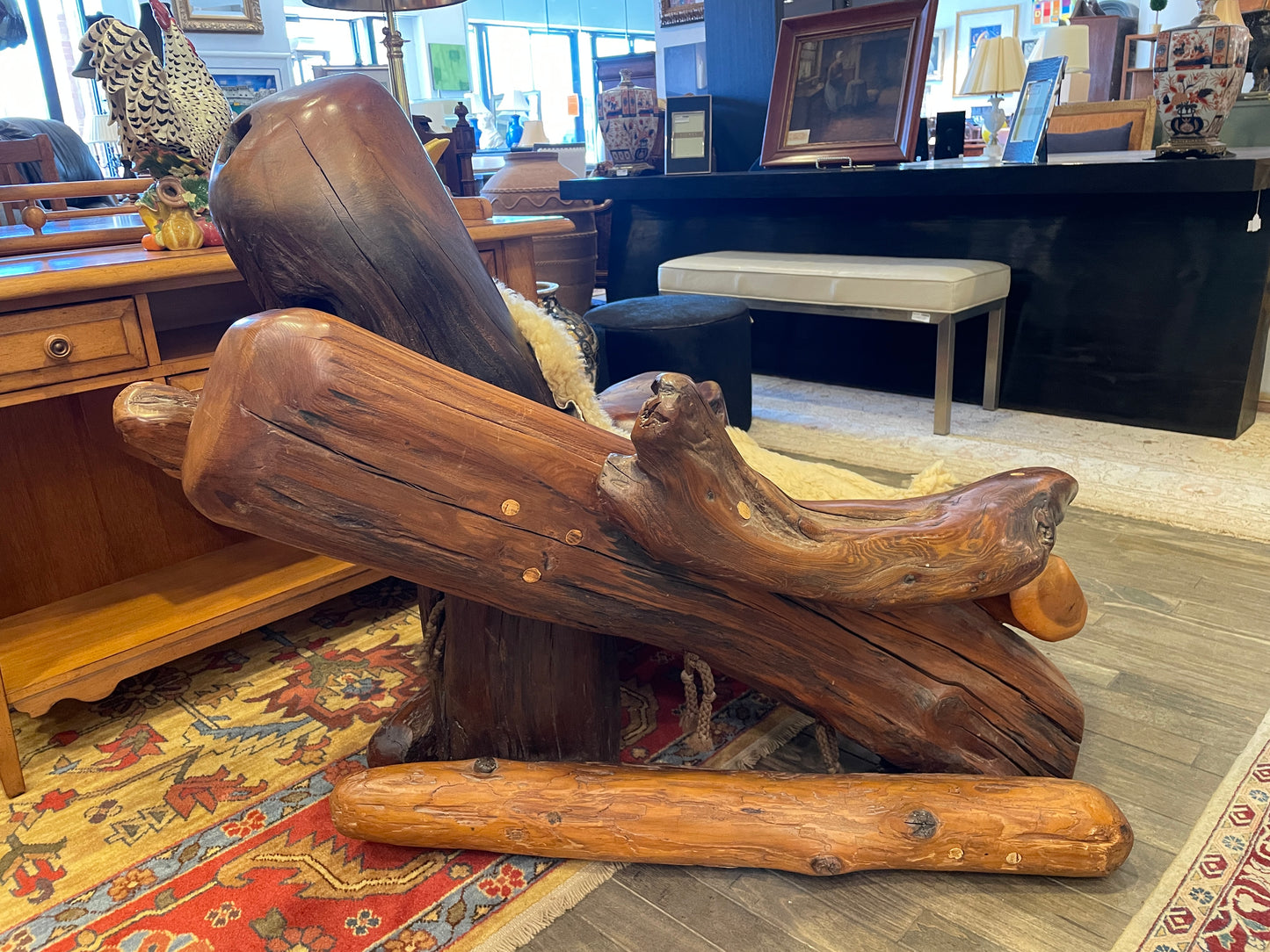 Redwood Sculptural Chair, attr: Daryl Stokes c1970s (0GX002)