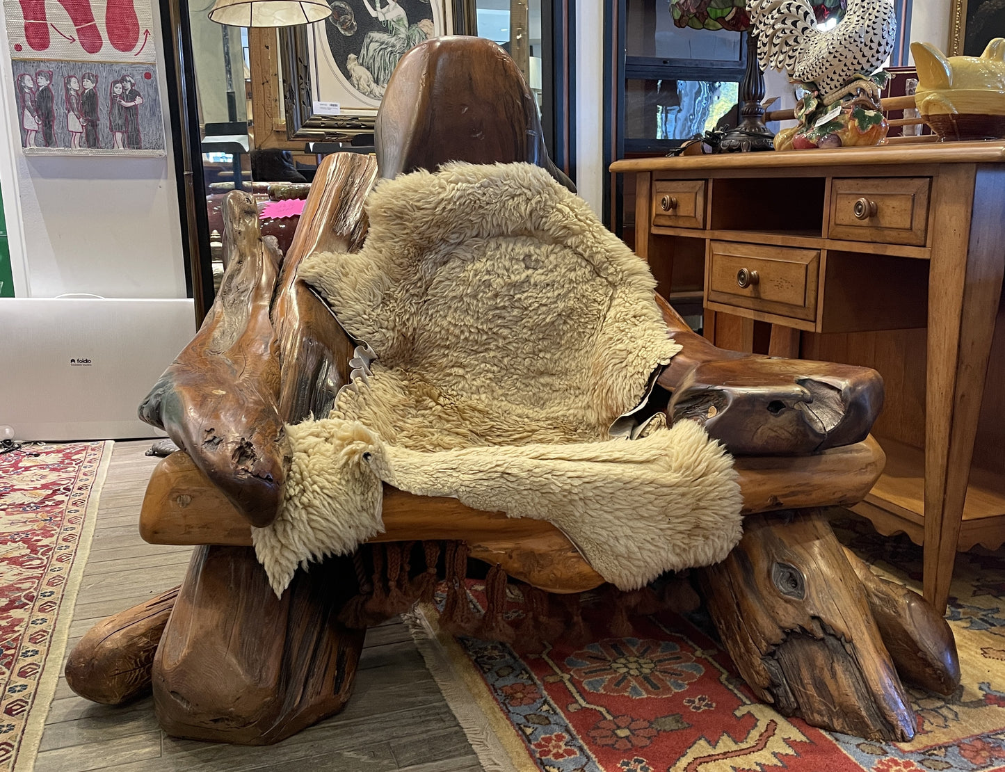 Redwood Sculptural Chair, attr: Daryl Stokes c1970s (0GX002)