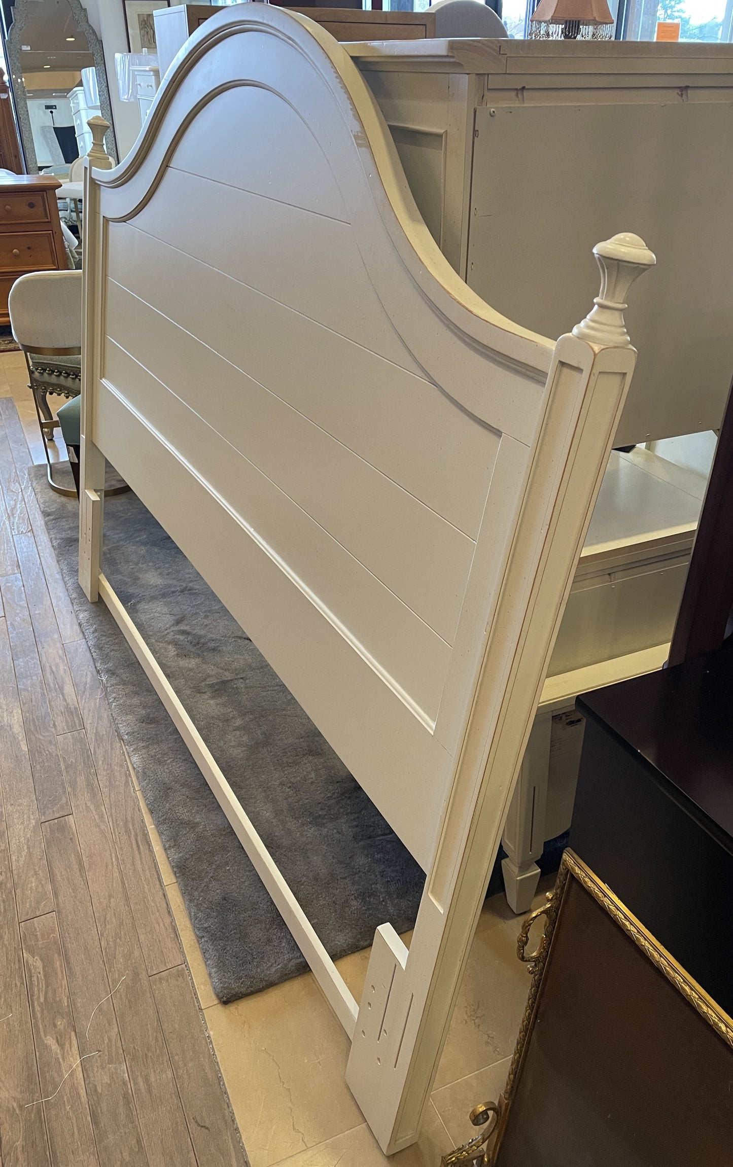 Stanley King White Plank Bed (0CF00I)