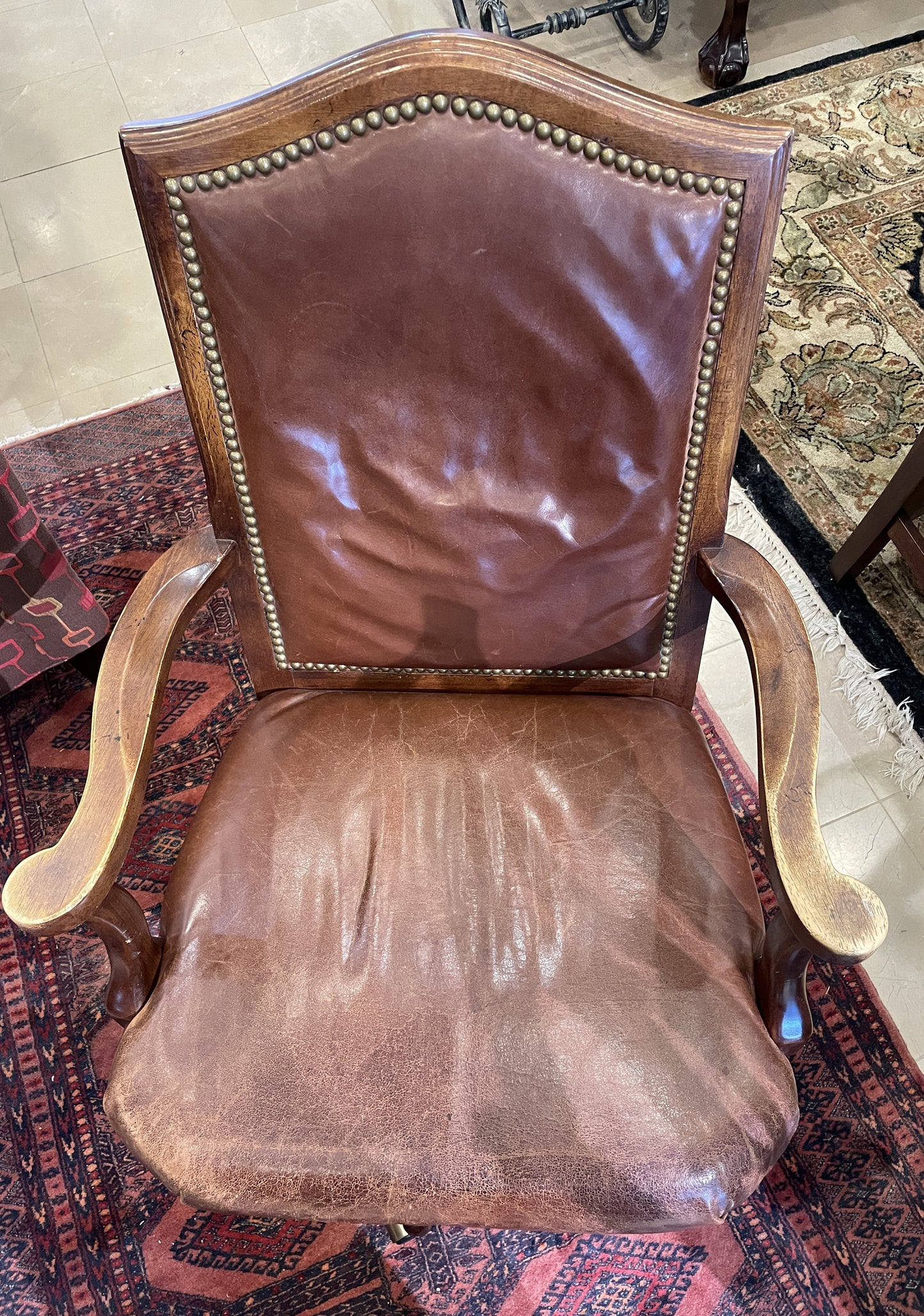 Leather Executive Desk Chair, AS IS (0G000Z)
