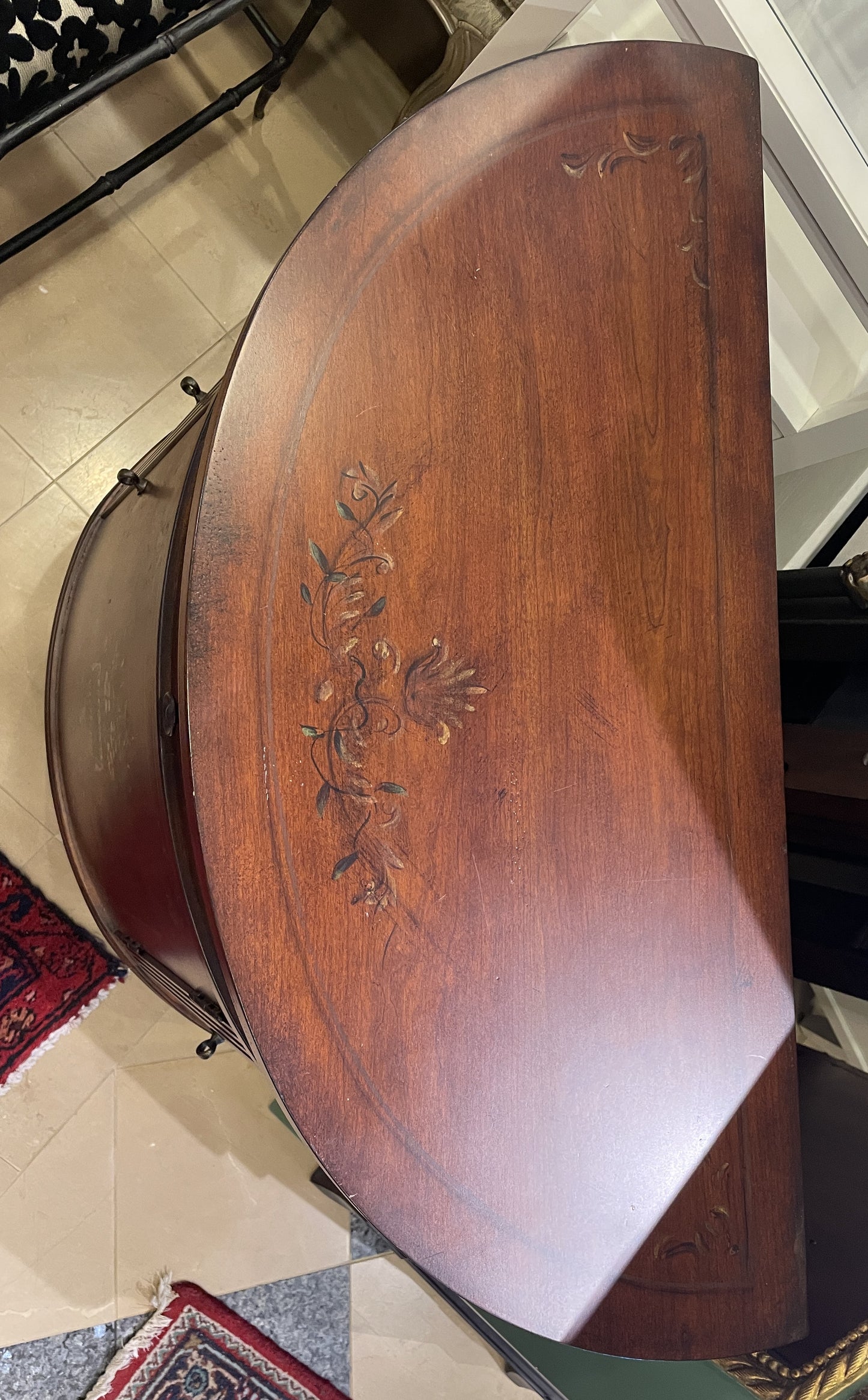 Ethan Allen Faux Finished Demilune Cabinet (0KO005)