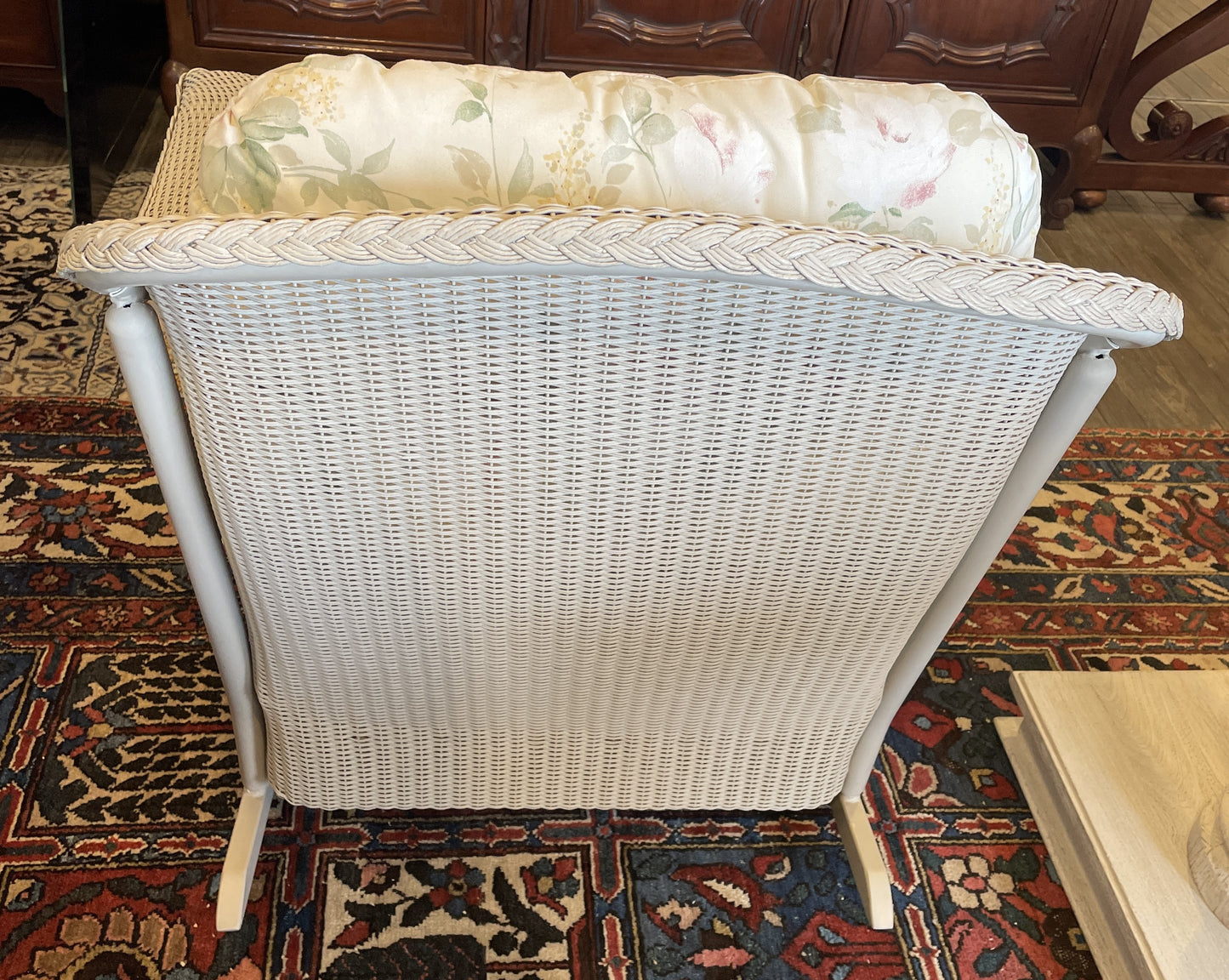 Lloyd Flanders "Lloyd Loom" Wicker Three Season Rocker, Floral (0OF008)