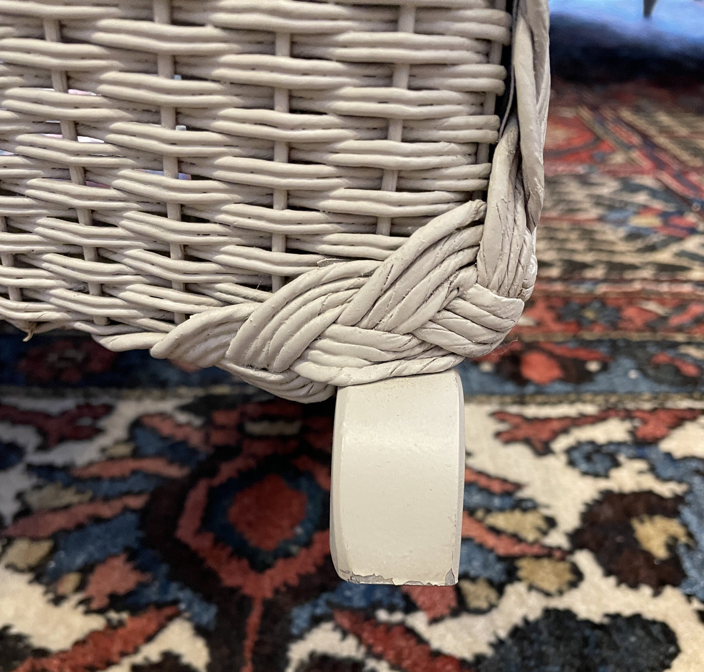 Lloyd Flanders "Lloyd Loom" Wicker Three Season Rocker, Floral (0OF008)