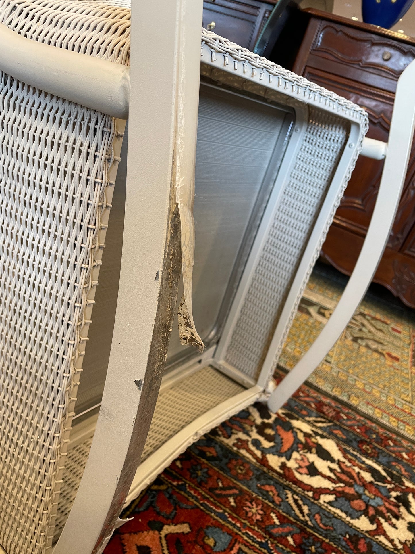 Lloyd Flanders "Lloyd Loom" Wicker Three Season Rocker, Floral (0OF008)