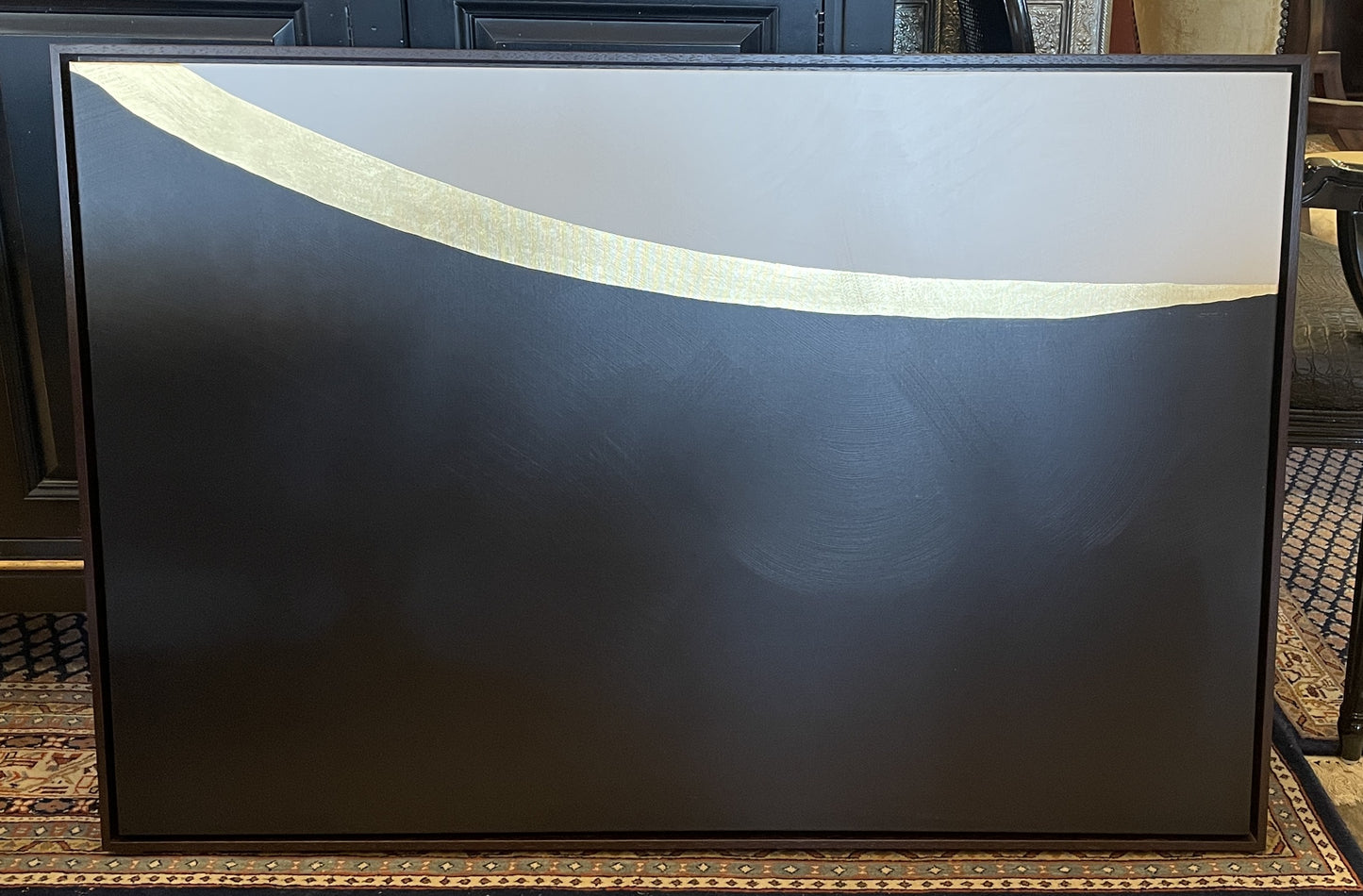 Gold and Black Abstract attr: Leftbank Studios (0G001D)