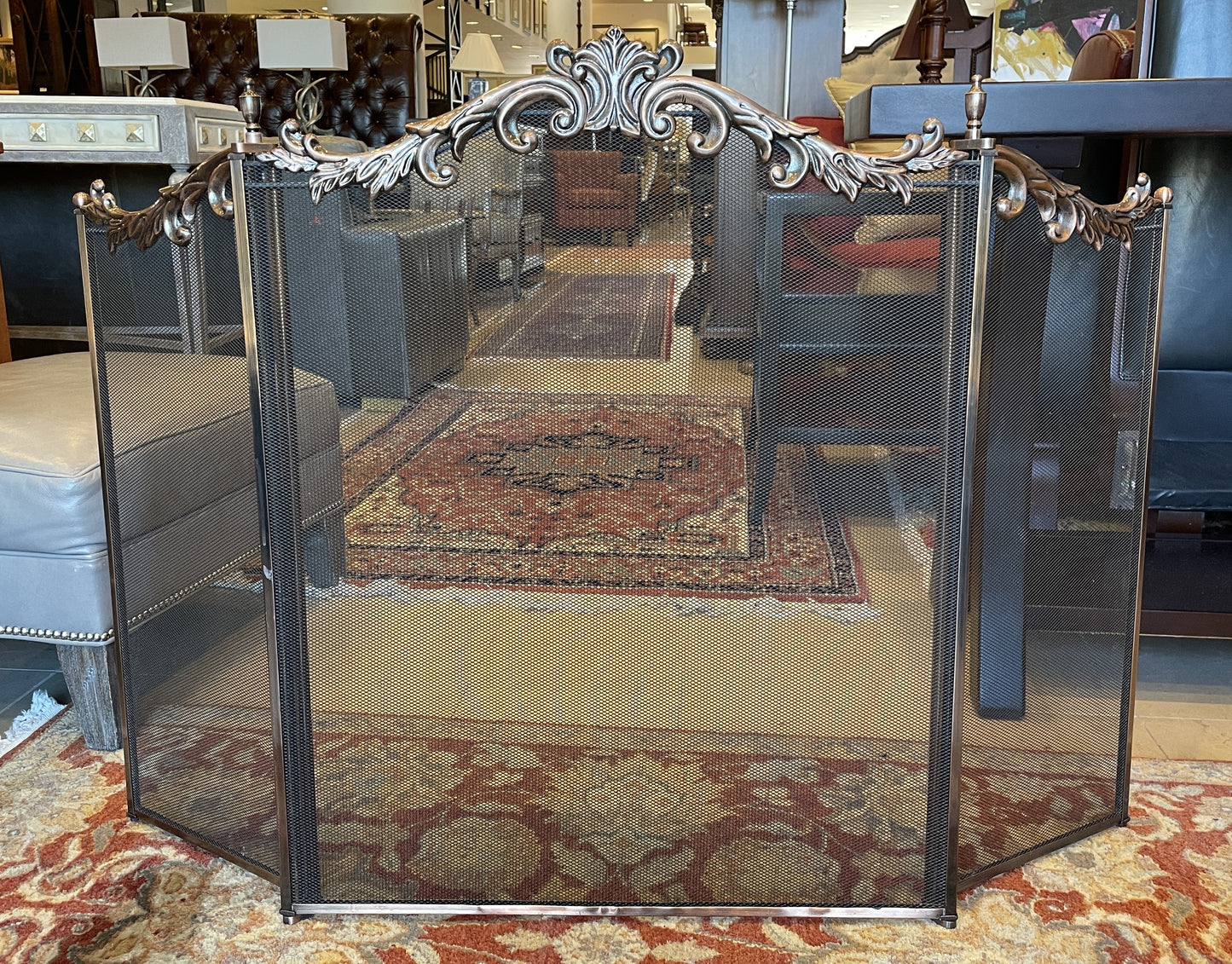 Faux Copper Fireplace Screen (0GW002)