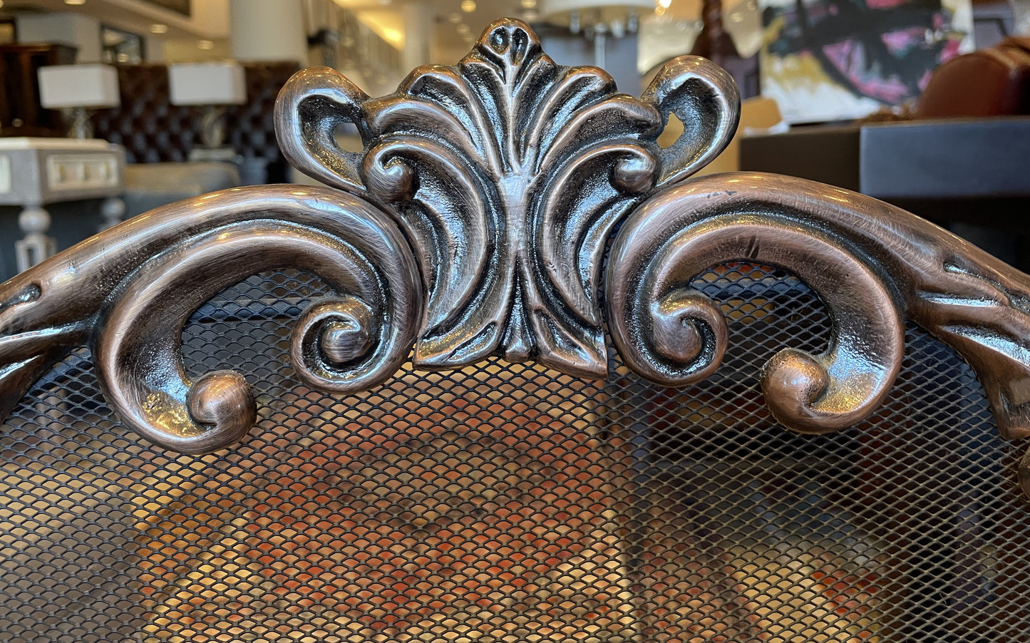 Faux Copper Fireplace Screen (0GW002)