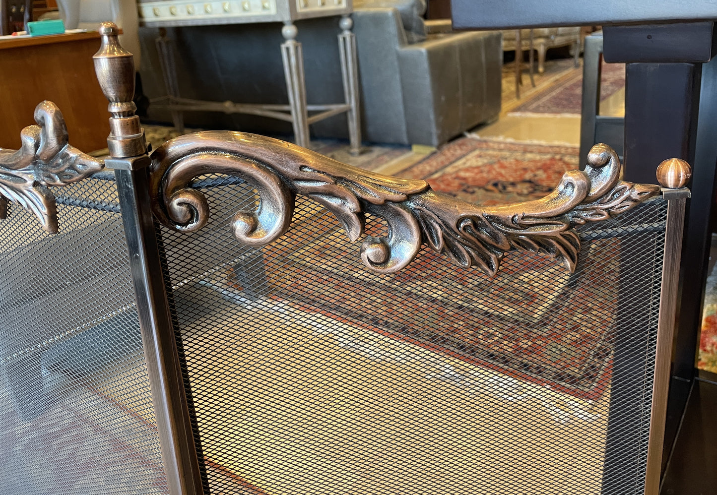 Faux Copper Fireplace Screen (0GW002)