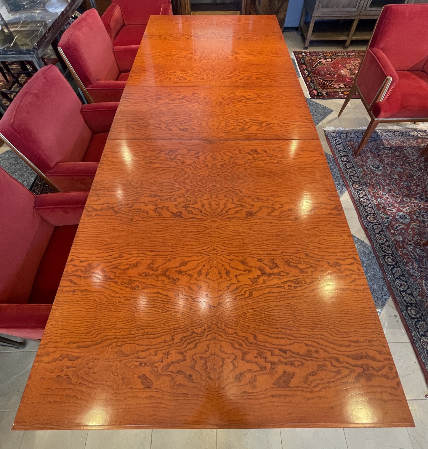 Custom Oak Parsons Pedestal Dining table, commissioned by Scott Himmel (0KP001)