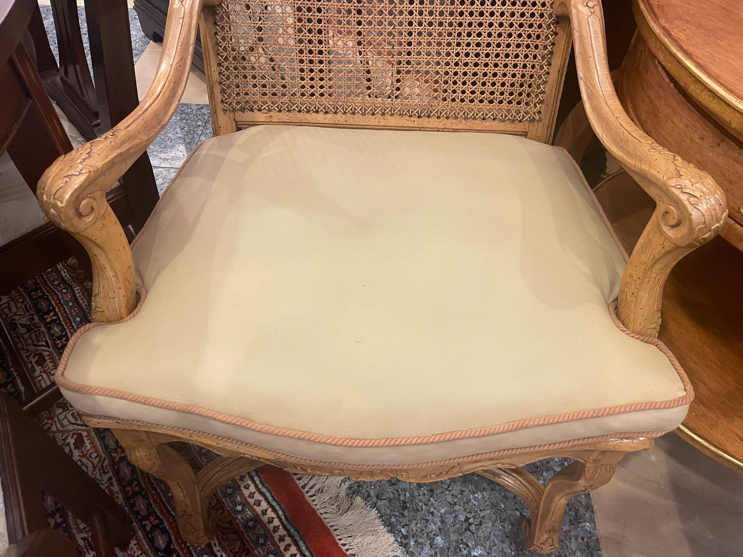 Antique Louis XV Fauteuil, AS IS (Two available 0O4005, 0O4006)